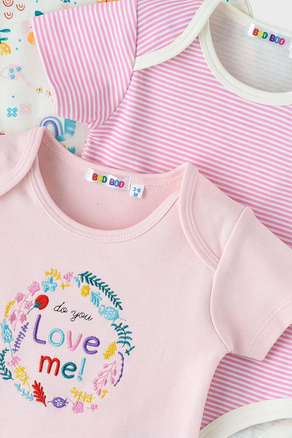 لباس زیر دکمه دار 3 عددی طرح باغچه کودک BooBoo