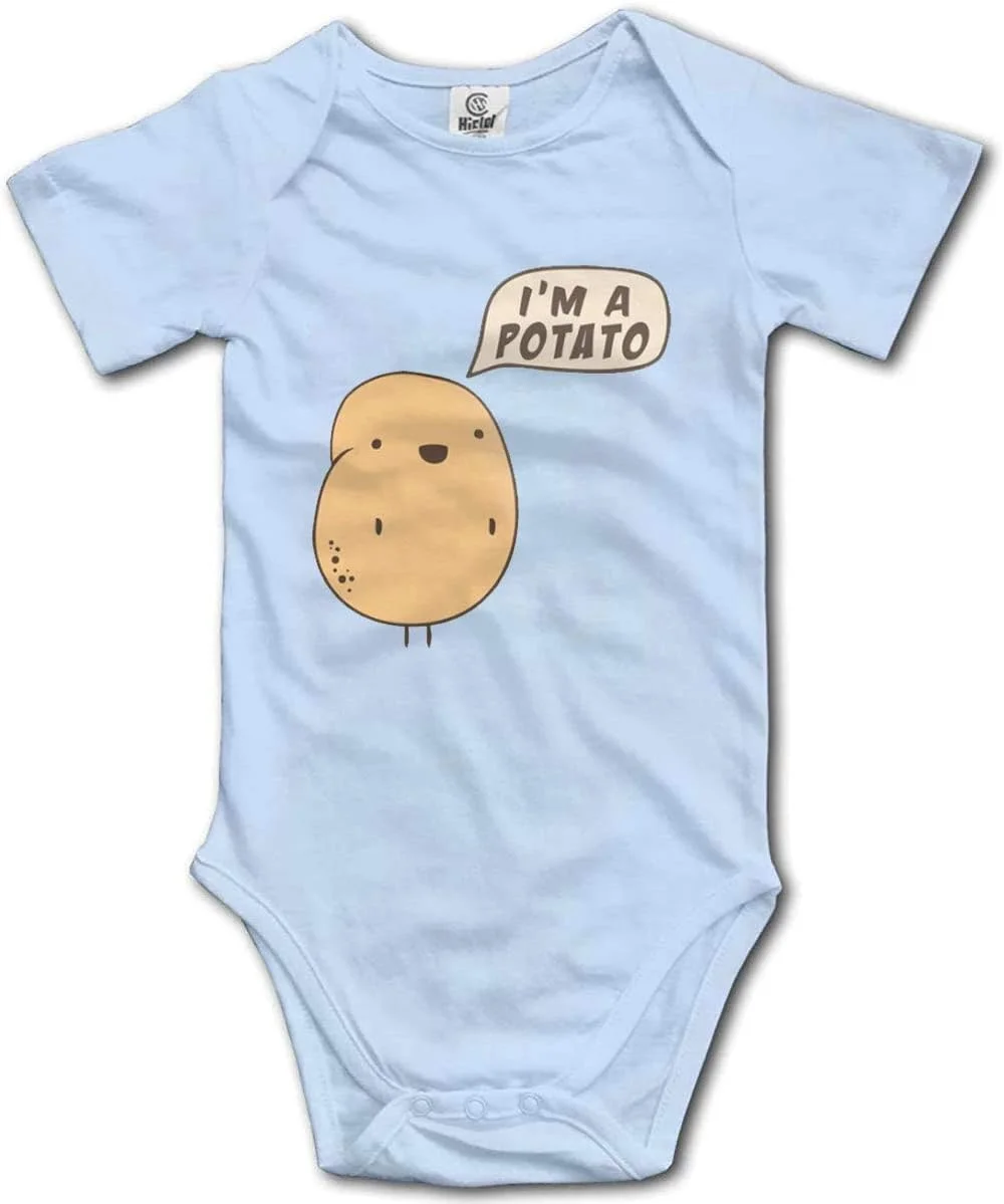 لباس نوزادی آستین کوتاه طرح سیب زمینی FOEVERLTF، آبی، 0-3 ماه لباس نوزادی آستین کوتاه طرح سیب زمینی FOEVERLTF، آبی، 0-3 ماه