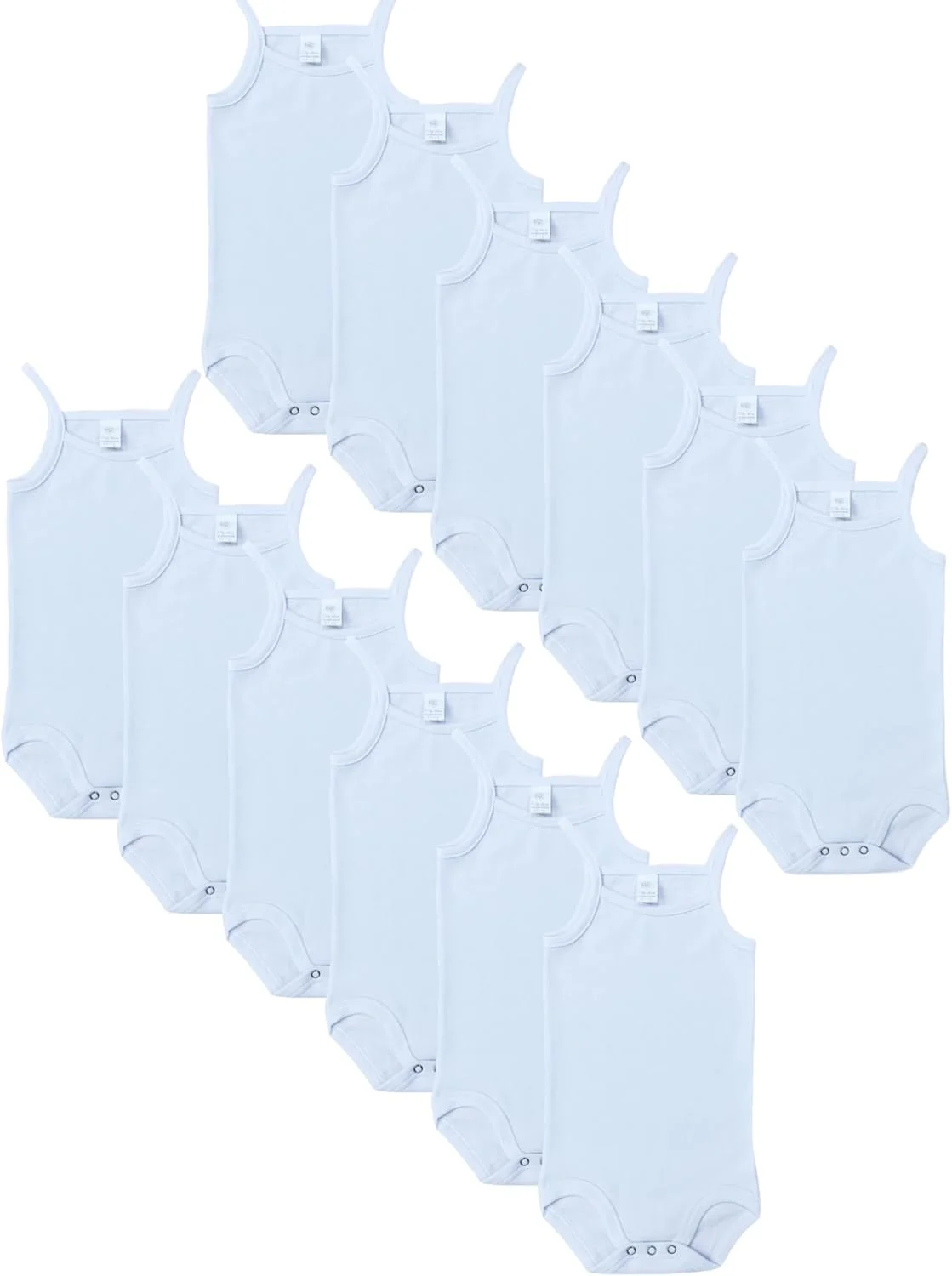 ست 12 تکه بادی زیرپوش دخترانه barbtoz، پنبه 100% سفید