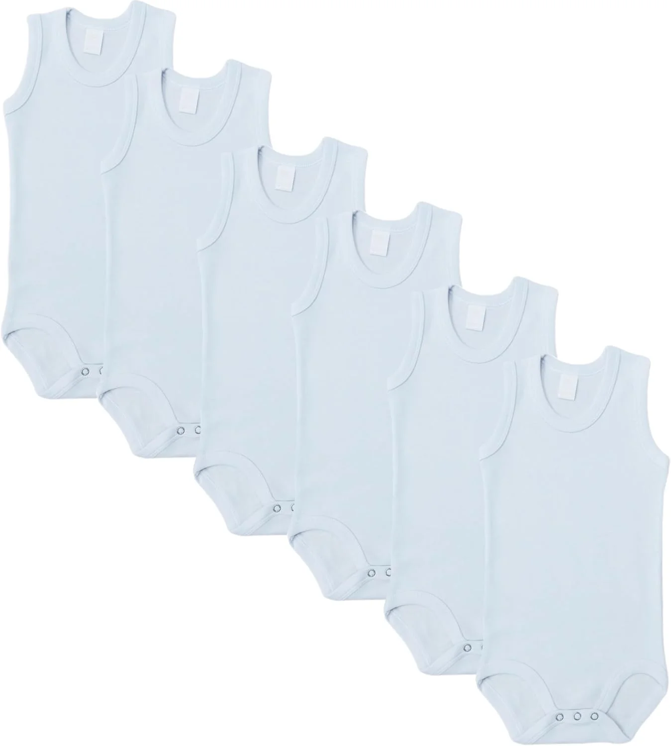 ست زیرپوش بادی نوزادی پسرانه باربتوز 6 تکه، 100% پنبه سفید ست زیرپوش بادی نوزادی پسرانه باربتوز 6 تکه، 100% پنبه سفید