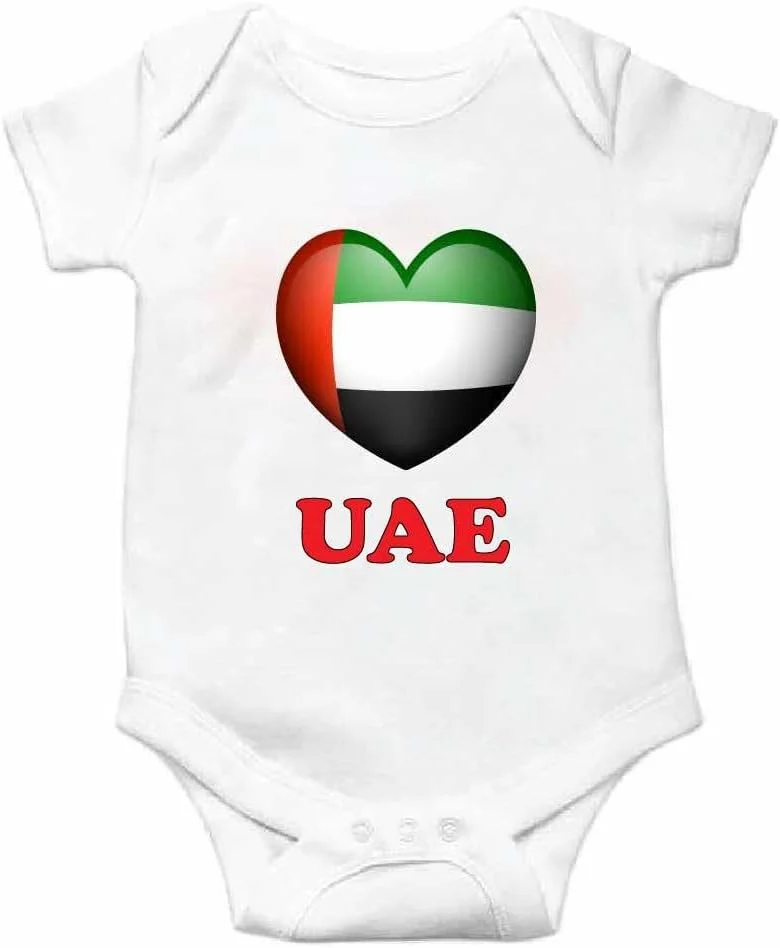 رامپر نوزادی امارات متحده عربی برای روز ملی، بادی آستین کوتاه унисекс، پارچه نرم 100% پنبه، لباس نوزادی راحت و شیک برای پسران و دختران، هدیه لباس عالی روز ملی رامپر نوزادی унисекс رامپر نوزادی امارات متحده عربی برای روز ملی، بادی آستین کوتاه унисекс، پارچه نرم 100% پنبه، لباس نوزادی راحت و شیک برای پسران و دختران، هدیه لباس عالی روز ملی رامپر نوزادی унисекс