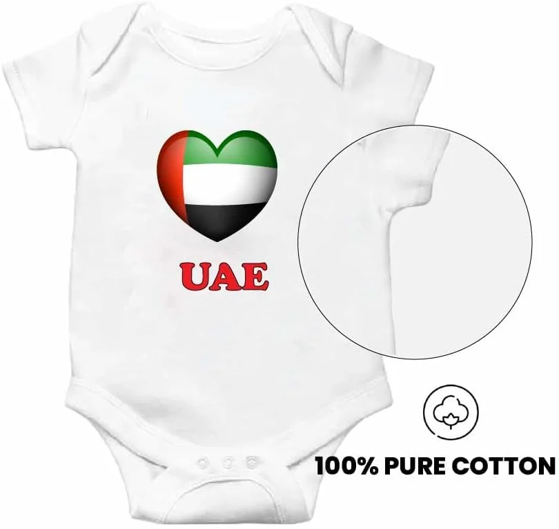 رامپر نوزادی امارات متحده عربی برای روز ملی، بادی آستین کوتاه унисекс، پارچه نرم 100% پنبه، لباس نوزادی راحت و شیک برای پسران و دختران، هدیه لباس عالی روز ملی رامپر نوزادی унисекс رامپر نوزادی امارات متحده عربی برای روز ملی، بادی آستین کوتاه унисекс، پارچه نرم 100% پنبه، لباس نوزادی راحت و شیک برای پسران و دختران، هدیه لباس عالی روز ملی رامپر نوزادی унисекс