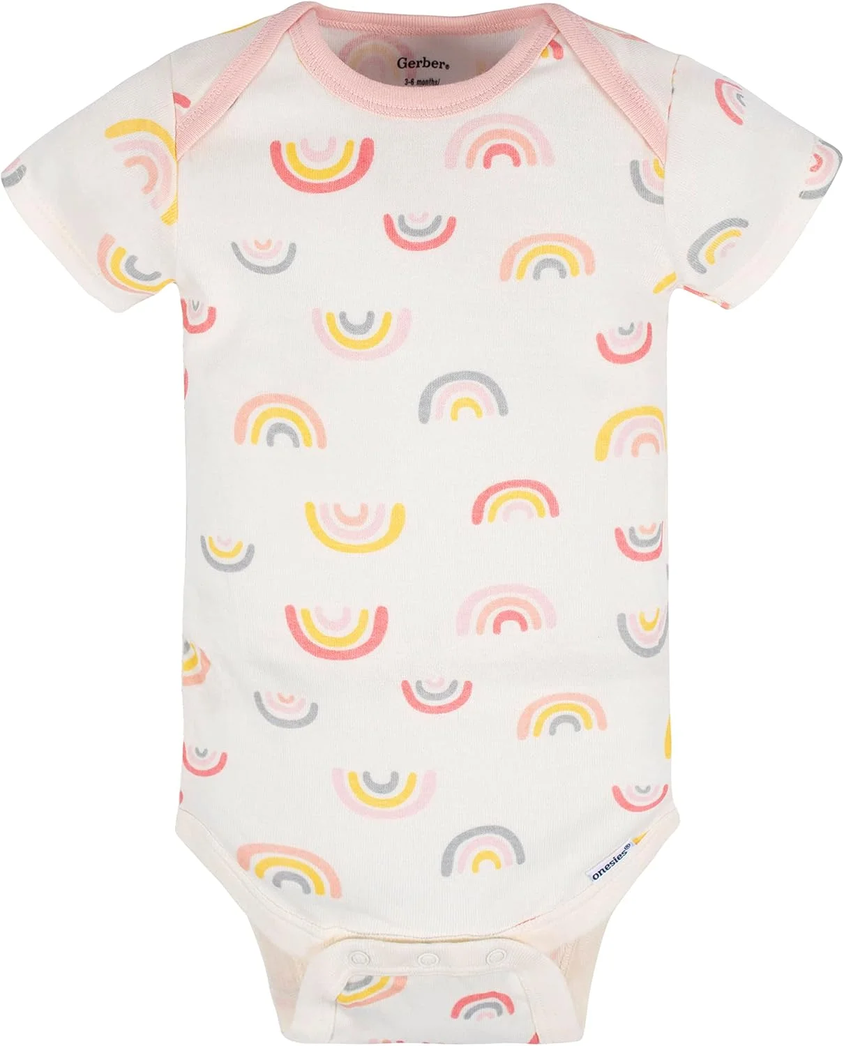 لباس زیر دکمه دار آستین کوتاه نوزادی دخترانه Gerber، بسته 8 عددی لباس زیر دکمه دار آستین کوتاه نوزادی دخترانه Gerber، بسته 8 عددی