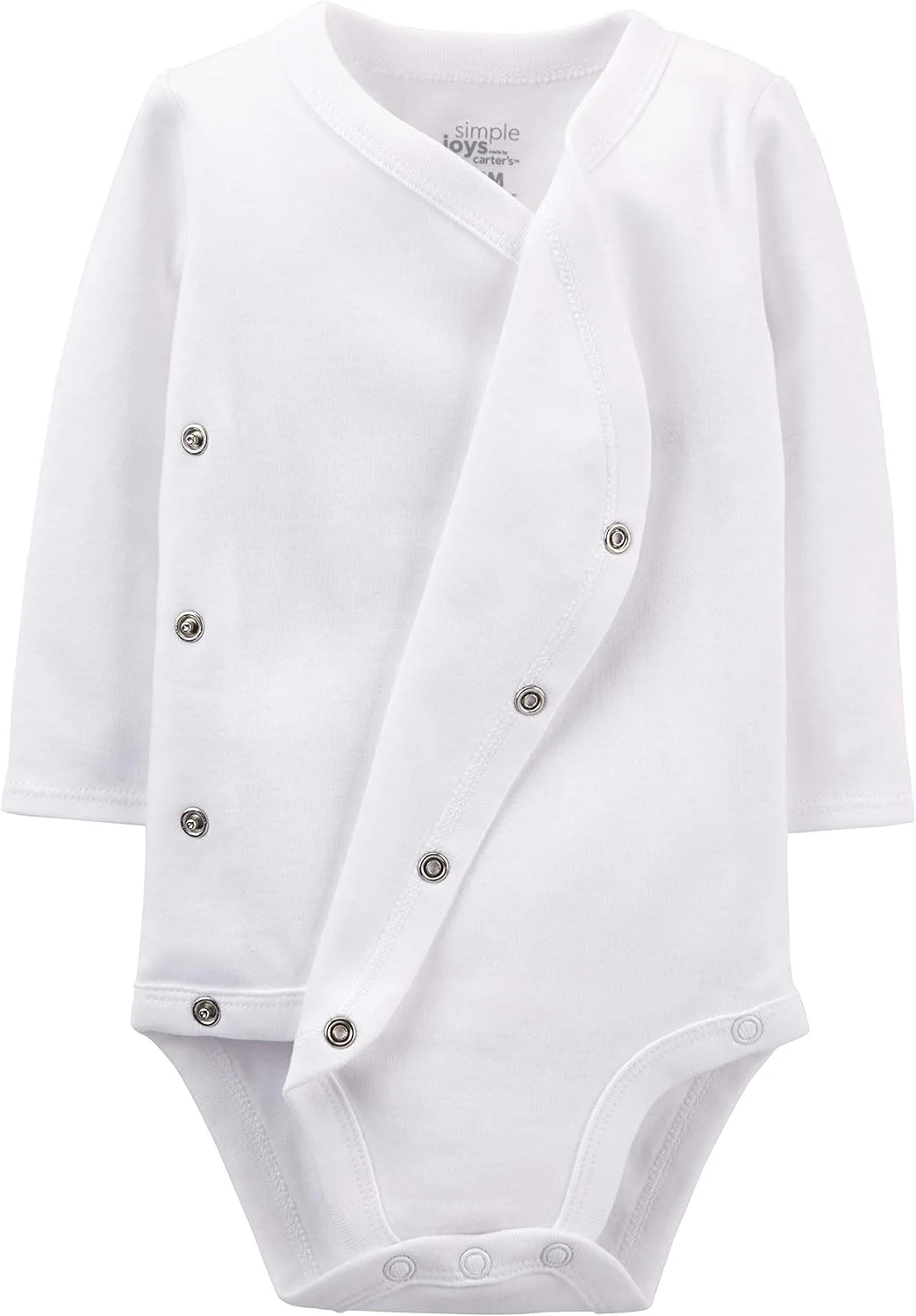 لباس زیر دکمه دار نوزادی آستین بلند کارترز، بسته 4 عددی