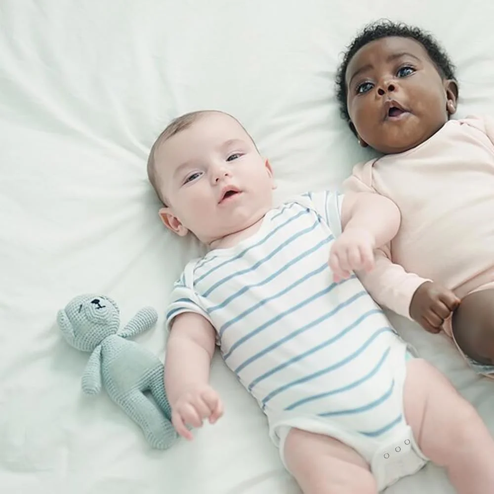 XINTANGXIA بسته 4 عددی افزایش دهنده طول لباس نوزاد دکمه دار سفید قابل تنظیم برای لباس های زیر دکمه دار و رامپر XINTANGXIA بسته 4 عددی افزایش دهنده طول لباس نوزاد دکمه دار سفید قابل تنظیم برای لباس های زیر دکمه دار و رامپر