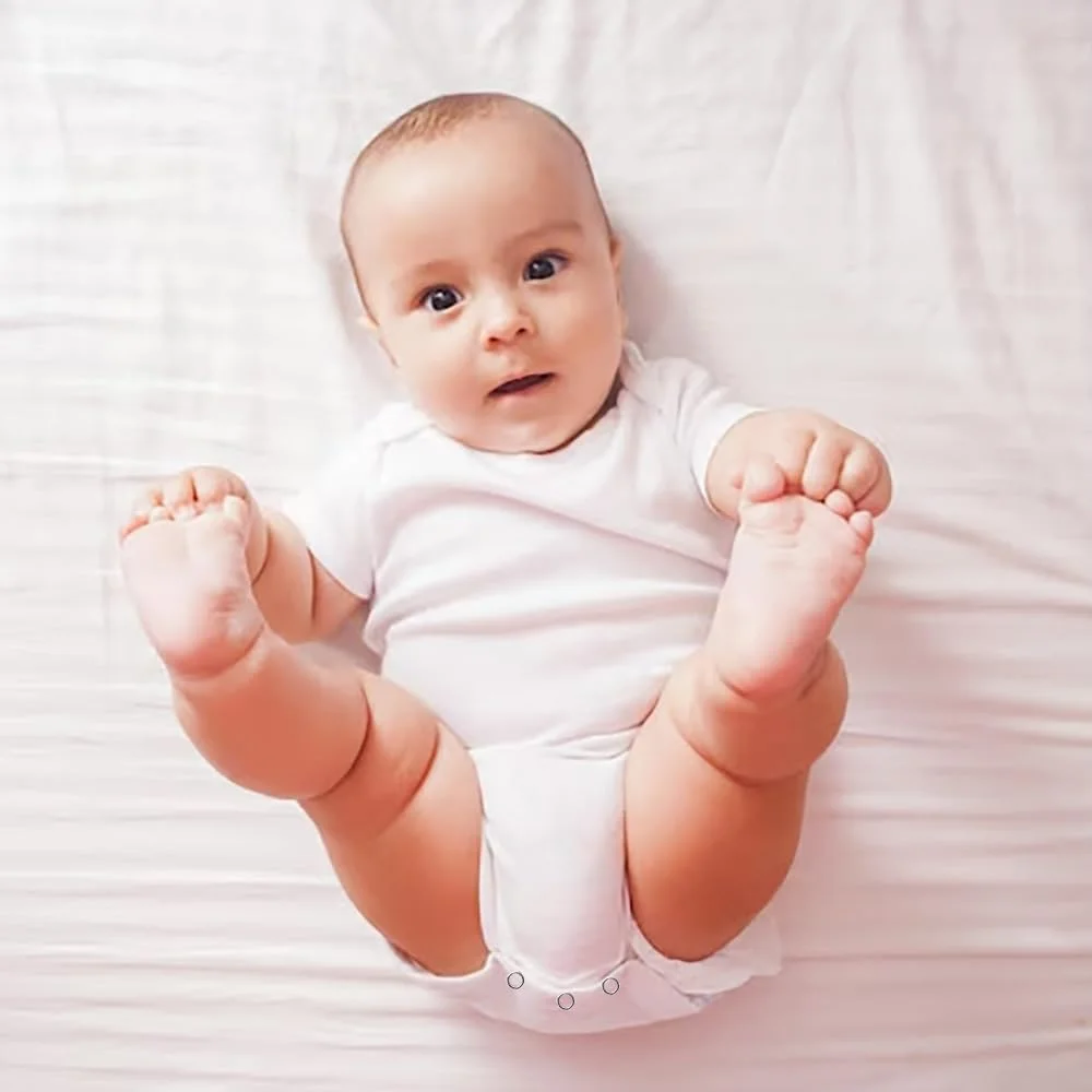 XINTANGXIA بسته 4 عددی افزایش دهنده طول لباس نوزاد دکمه دار سفید قابل تنظیم برای لباس های زیر دکمه دار و رامپر XINTANGXIA بسته 4 عددی افزایش دهنده طول لباس نوزاد دکمه دار سفید قابل تنظیم برای لباس های زیر دکمه دار و رامپر