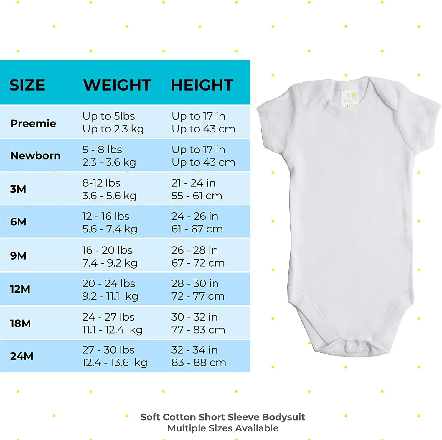 بادی آستین کوتاه نخی پنبه ای نوزادی Spasilk