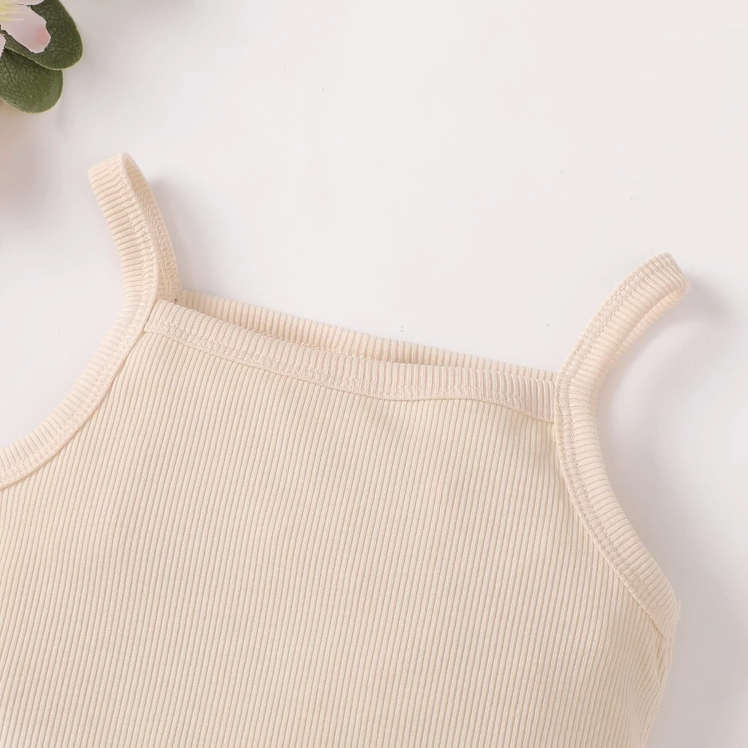 ست زیرپوش رکابی نوزادی دخترانه OPAWO، بسته 3 عددی، لباس زیر نوزاد دنده ای بدون آستین مناسب تابستان، 0-24 ماه