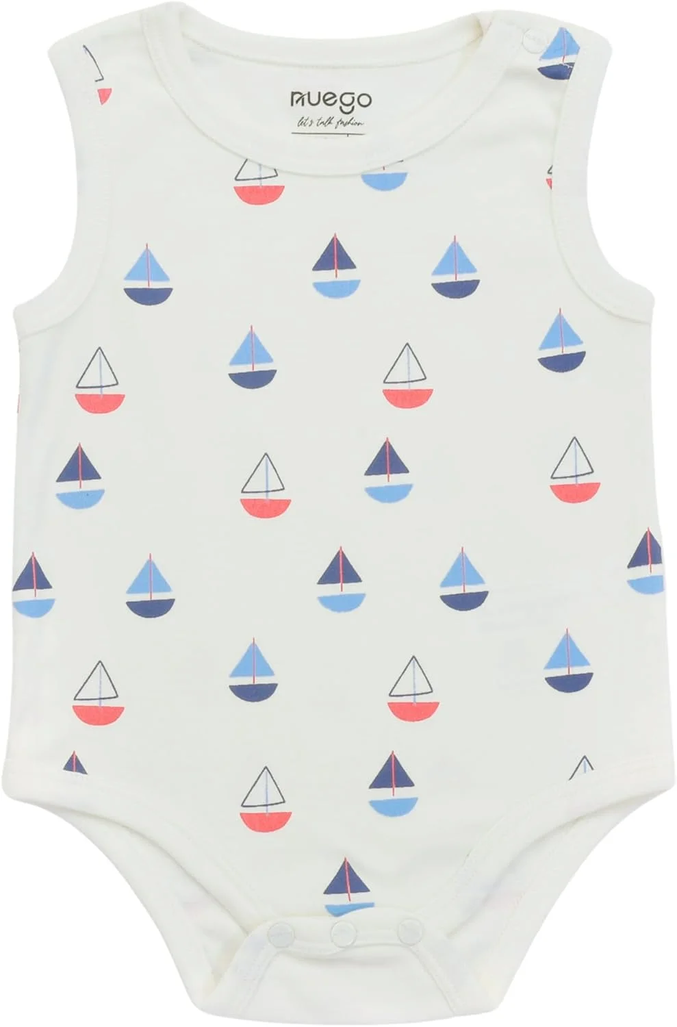 ست 3 عددی بادی نخی خالص نوزادی پسرانه Nuego، رامپرهای نرم و بدون آستین، لباس خواب چاپی راه راه زیبا، ست رامپر بادی مناسب نوزاد 0-24 ماه