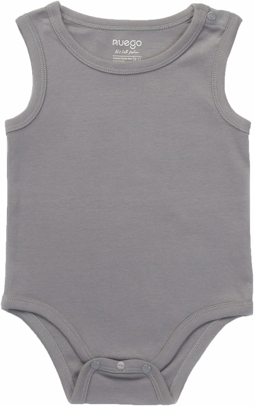 ست 3 عددی بادی نخی خالص Nuego برای نوزاد دختر، رامپرهای نرم و بدون آستین، لباس خواب خالدار، ست رامپر بادی مناسب نوزاد 0-24 ماه