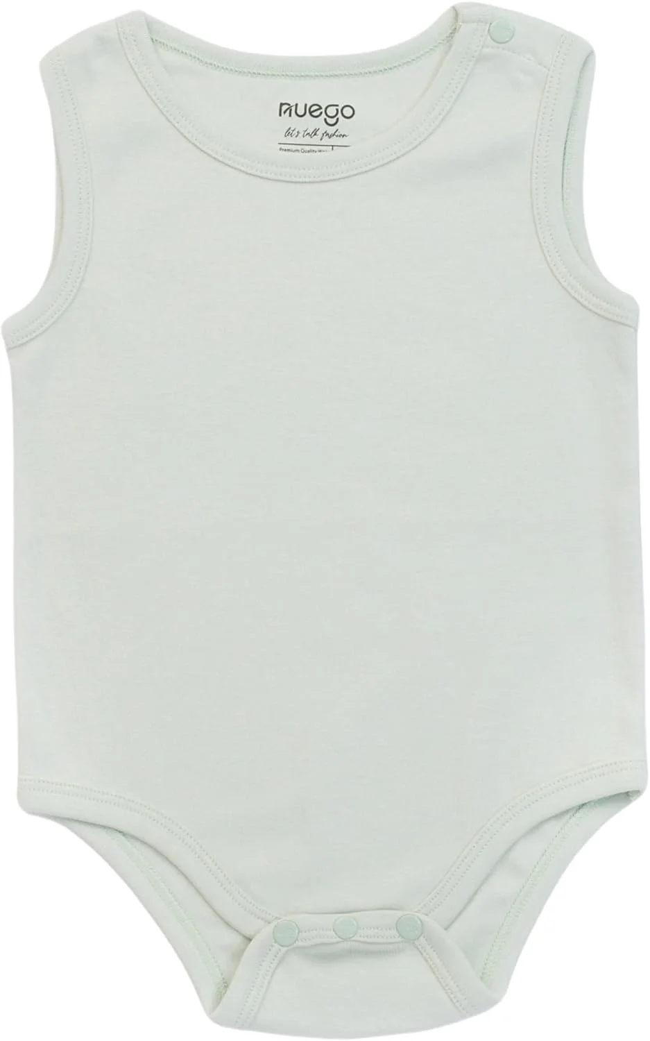 ست 3 عددی بادی نخی خالص نوزادی پسرانه Nuego، رامپرهای نرم و بدون آستین، لباس خواب چاپی راه راه زیبا، ست رامپر بادی مناسب نوزاد 0-24 ماه