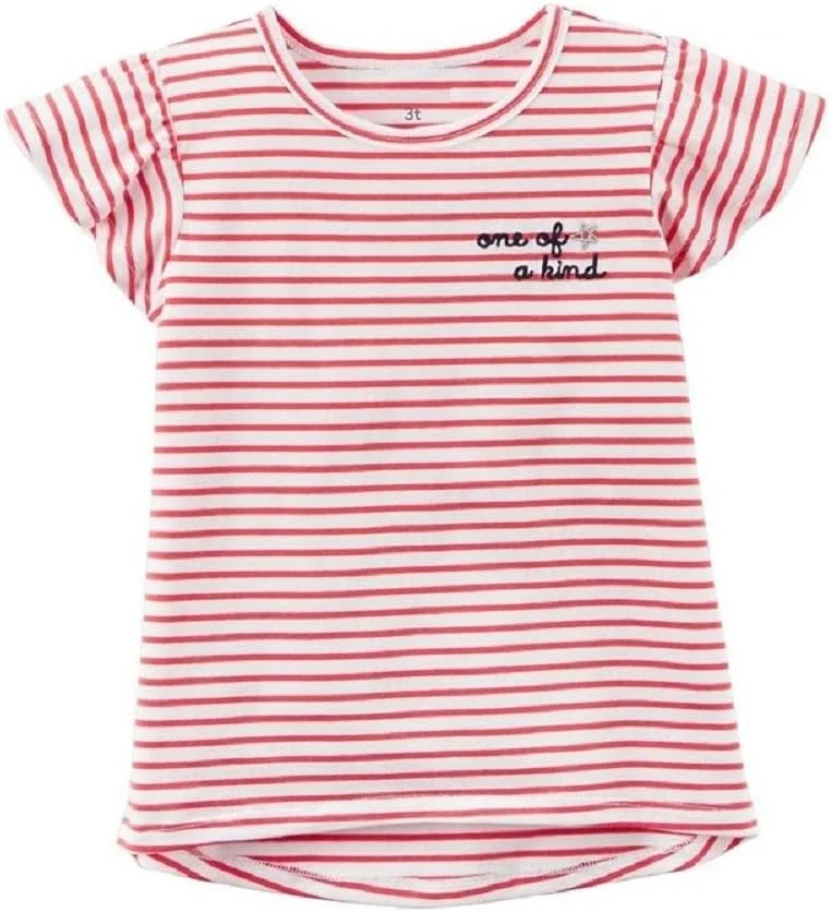 هویی، لباس سرهمی راه راه، تی شرت، بلوز، تاپ دخترانه نوزادی 6 ماهه - قرمز