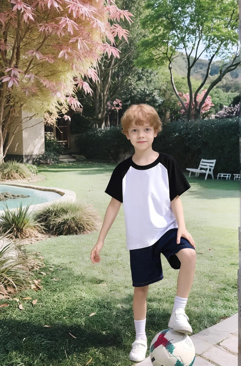 تی شرت بیسبال پسرانه دخترانه بچه گانه، تیشرت آستین کوتاه رنگ ثابت