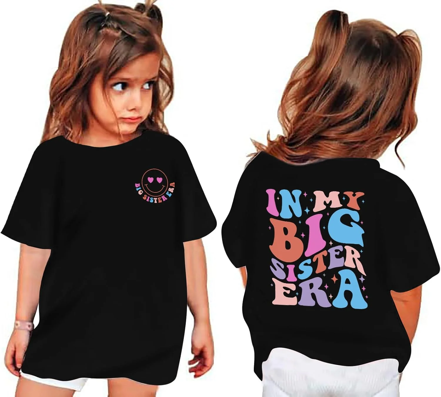 تیشرتهای خواهر بزرگتر Zylkor، تیشرت گرافیکی دخترانه با طرح "دوران خواهر بزرگتری من"، لباسهای غیررسمی دخترانه برای نوزادان و کودکان نوپا تیشرتهای خواهر بزرگتر Zylkor، تیشرت گرافیکی دخترانه با طرح "دوران خواهر بزرگتری من"، لباسهای غیررسمی دخترانه برای نوزادان و کودکان نوپا