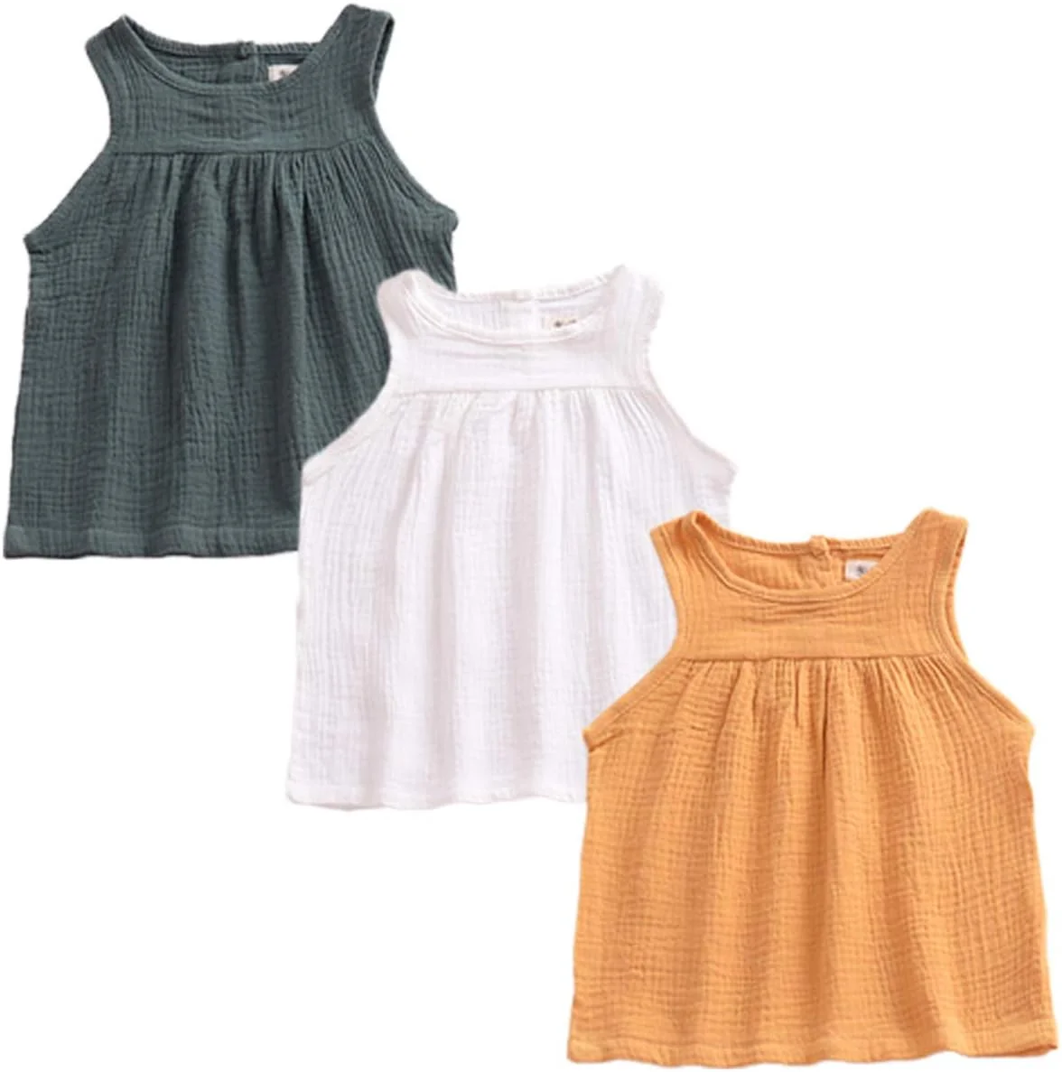 یاکترا، بسته 3 عددی تاپ و تی شرت دخترانه نوزادی و نوپای پنبه ای و لینن