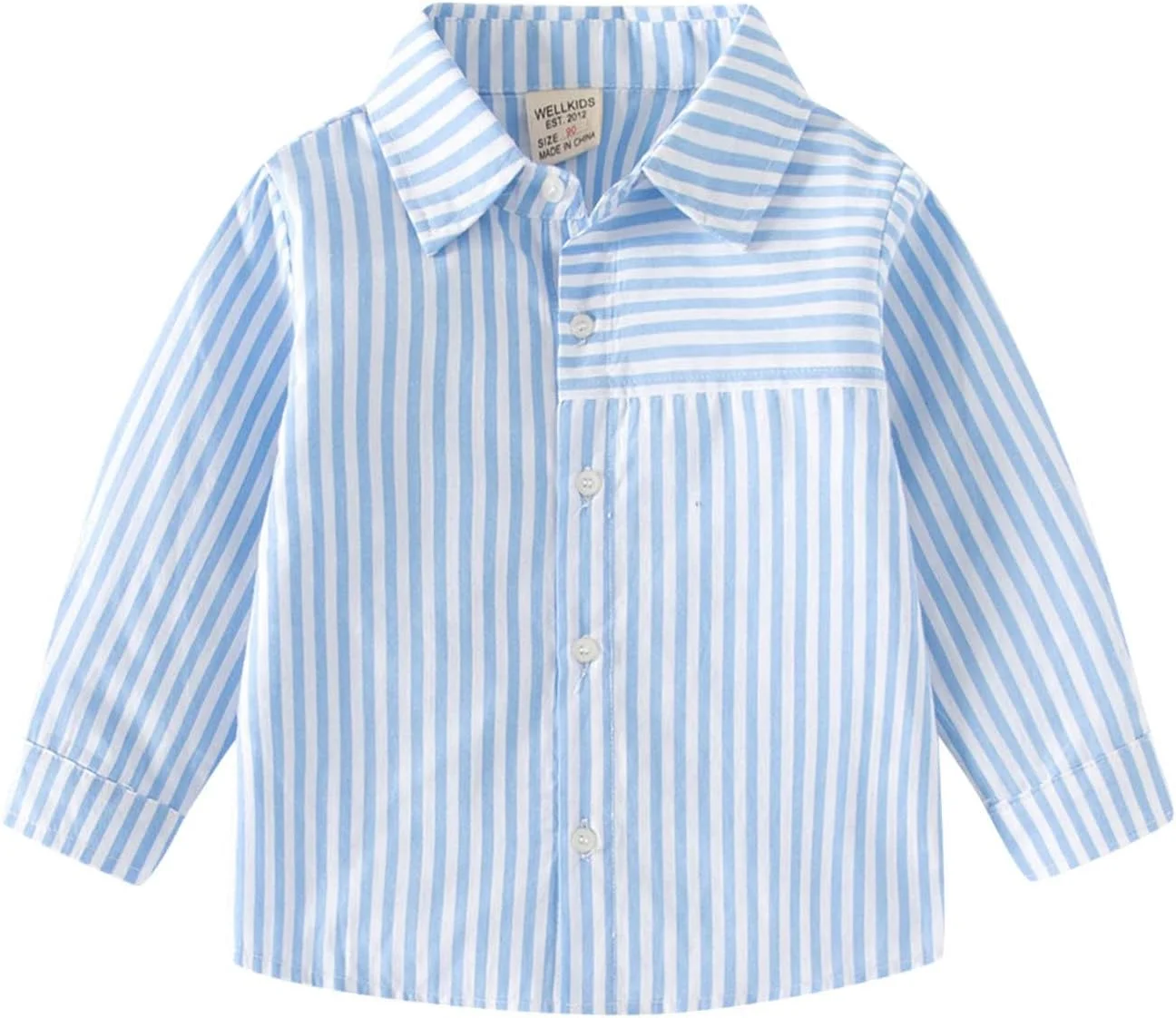 پیراهن آستین بلند دخترانه برای پسران، کودکان، نوزادان، پیراهن دکمه دار آستین بلند دخترانه، بلوز رسمی