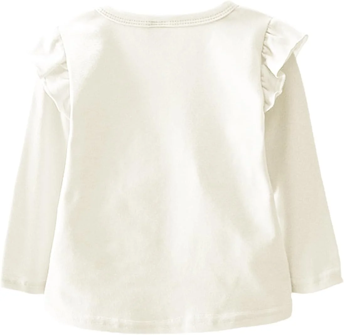 SilkSerai پیراهن آستین بلند دخترانه بچه گانه با طرح گل، بلوز بافتنی پنبه ای نرم و گرم پاییزی، تاپ های مد روز و غیر رسمی