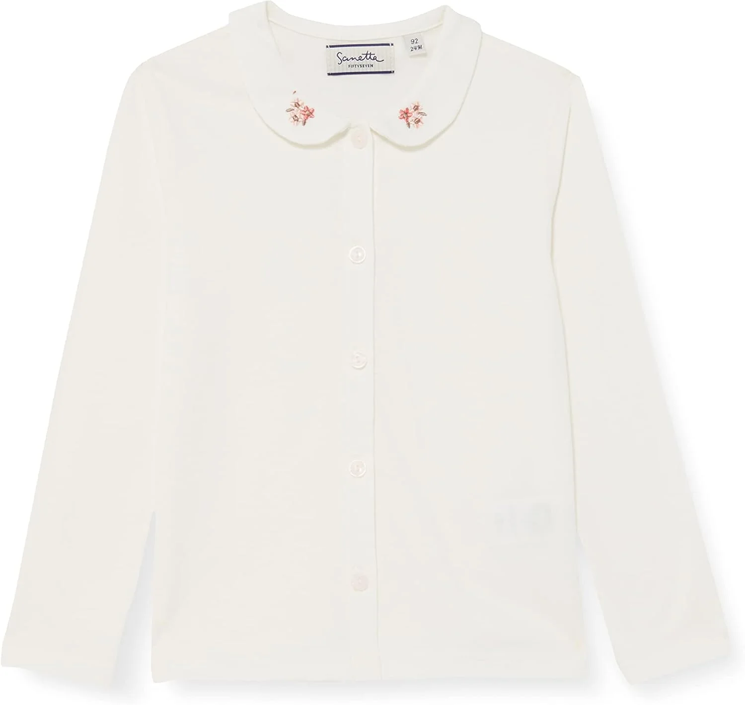 بلوز دخترانه نوزادی Sanetta کرم رنگ (تک عددی)