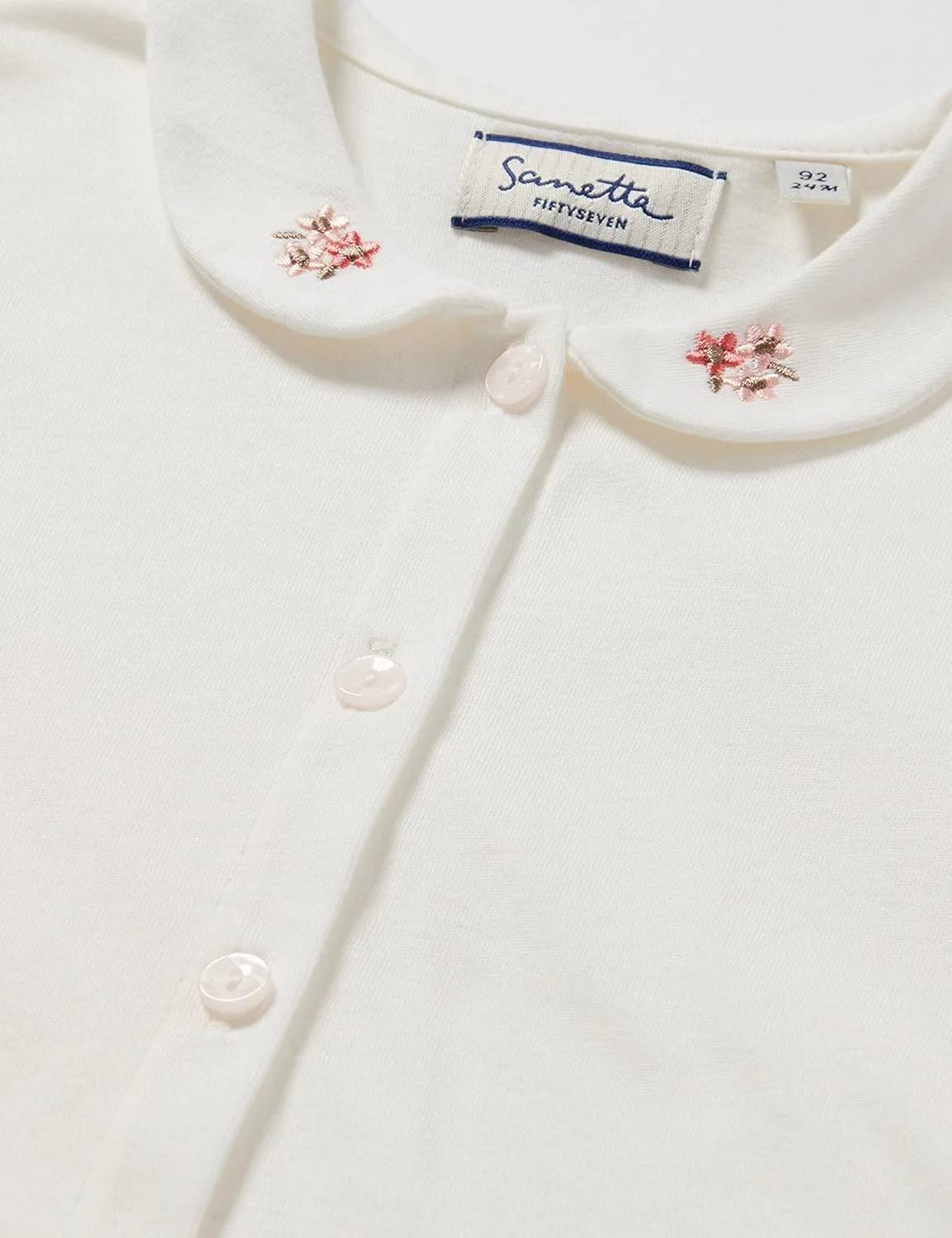 بلوز دخترانه نوزادی Sanetta کرم رنگ (تک عددی)