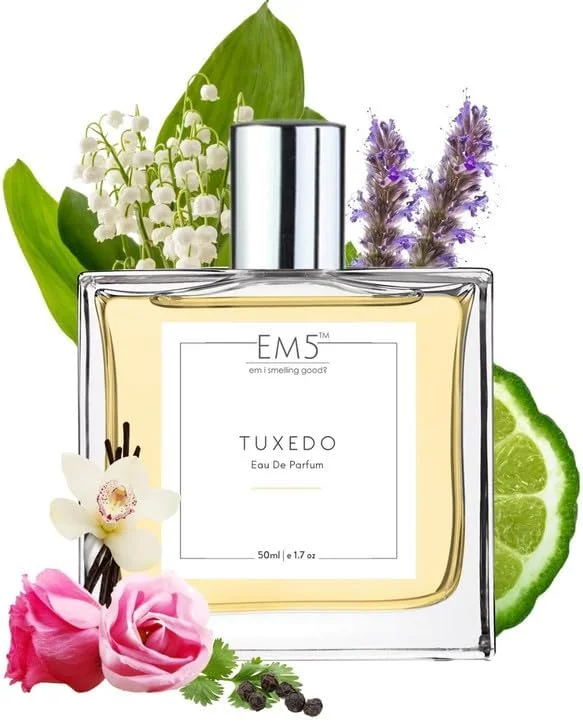 ادکلن унисекс EM5™ Tuxedo | نعناع هندی کهربا تند تازه | اسپری EDP برای مردان و زنان | رایحه قوی و ماندگار | هدیه برای او