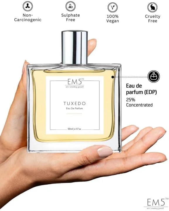 ادکلن унисекс EM5™ Tuxedo | نعناع هندی کهربا تند تازه | اسپری EDP برای مردان و زنان | رایحه قوی و ماندگار | هدیه برای او ادکلن унисекс EM5™ Tuxedo | نعناع هندی کهربا تند تازه | اسپری EDP برای مردان و زنان | رایحه قوی و ماندگار | هدیه برای او
