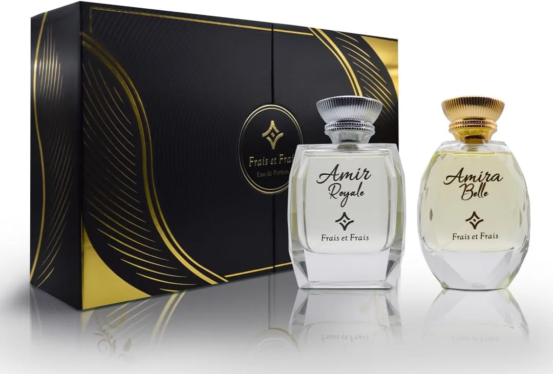 جعبه عطرهای لوکس Frais Et Frais - ادو پرفیوم - برای آقایان و بانوان 100 میلی لیتر - گلی شرقی و چوبی شرقی - الهام گرفته از Ralph Lauren Romance و Valaya Parfums de Marly جعبه عطرهای لوکس Frais Et Frais - ادو پرفیوم - برای آقایان و بانوان 100 میلی لیتر - گلی شرقی و چوبی شرقی - الهام گرفته از Ralph Lauren Romance و Valaya Parfums de Marly