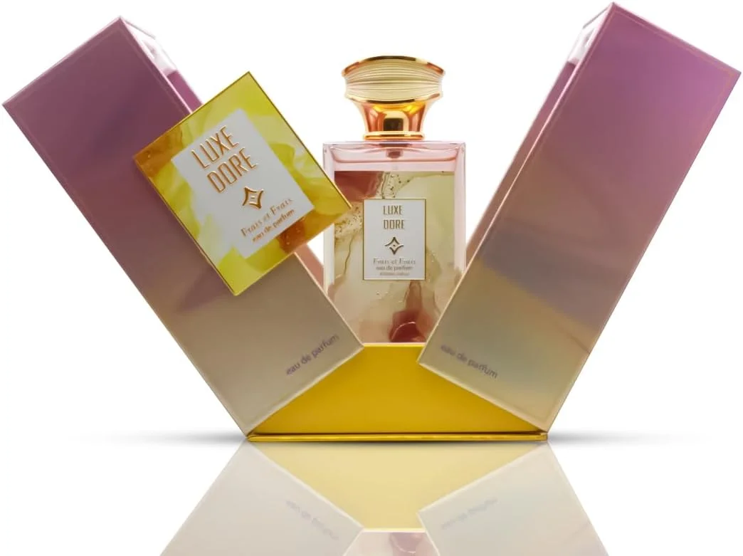 عطر زنانه فراس ات فراس لوکس دور طلایی 100 میلی لیتر - ادو پرفیوم - رایحه گلی زنانه با رایحه گل یاسمن، شکوفه پرتقال و نعناع هندی
