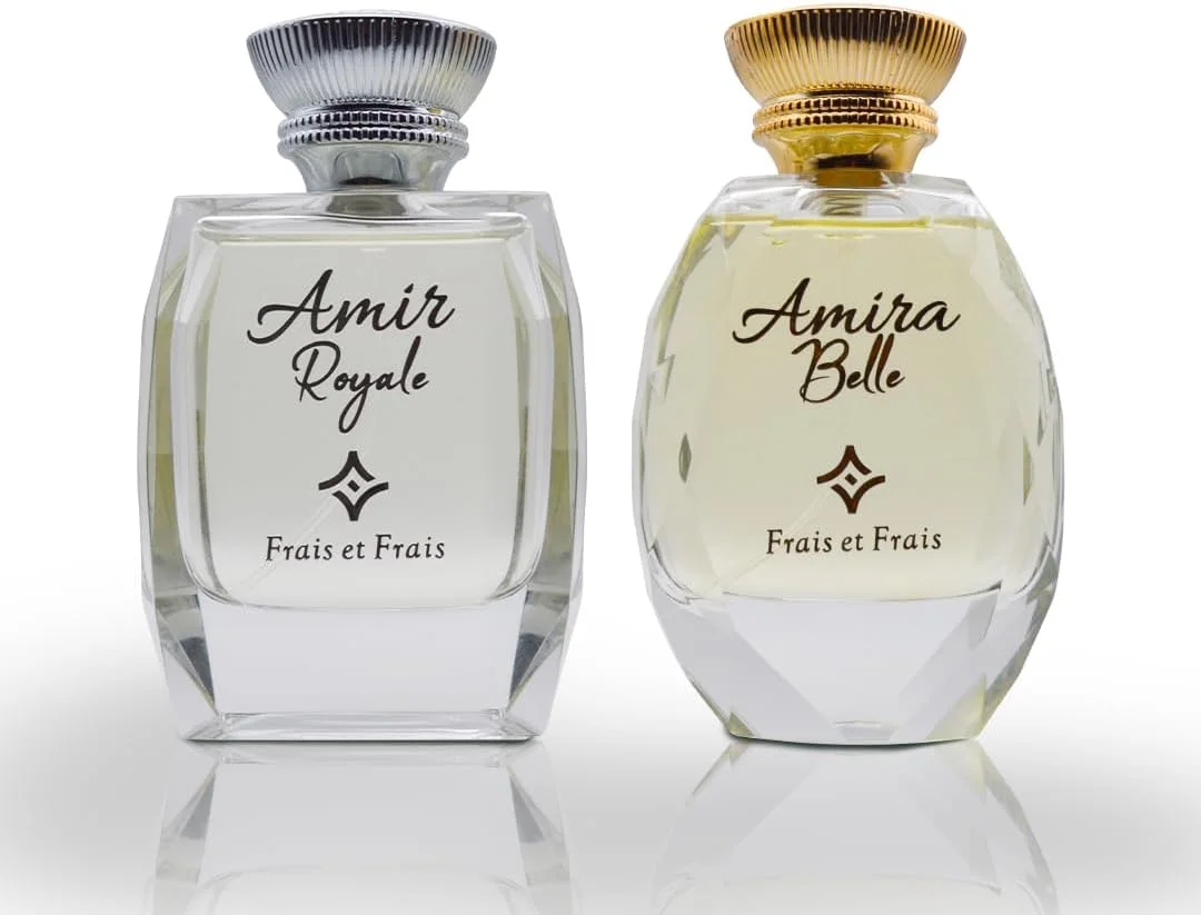 جعبه عطرهای لوکس Frais Et Frais - ادو پرفیوم - برای آقایان و بانوان 100 میلی لیتر - گلی شرقی و چوبی شرقی - الهام گرفته از Ralph Lauren Romance و Valaya Parfums de Marly