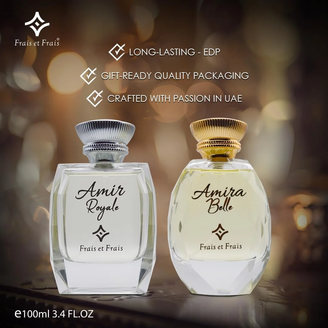 جعبه عطرهای لوکس Frais Et Frais - ادو پرفیوم - برای آقایان و بانوان 100 میلی لیتر - گلی شرقی و چوبی شرقی - الهام گرفته از Ralph Lauren Romance و Valaya Parfums de Marly