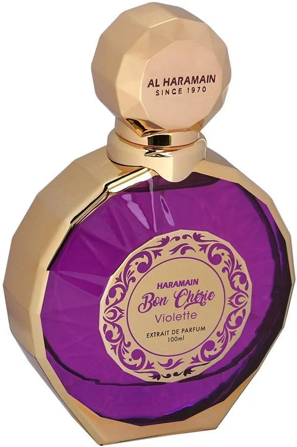 عطر زنانه حرمین بن چری ویولت اکستریت د پرفیوم 100 میلی لیتر | عطر لوکس و ماندگار برای زنان | رایحه چوبی، ادویه ای و شرقی با ترنج، هل، عنبر و مشک