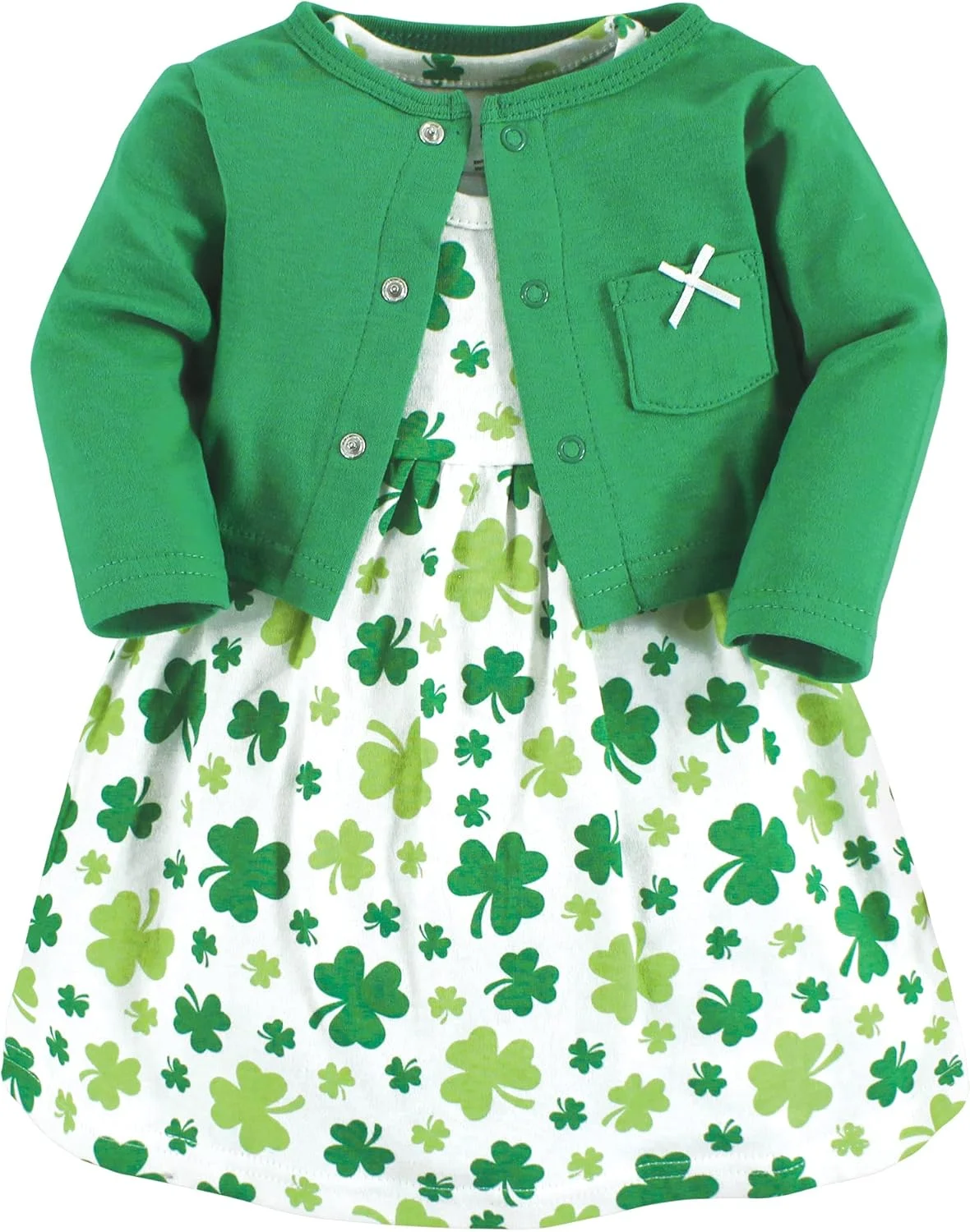 ست پیراهن و ژاکت دخترانه نوزادی Hudson Baby، پنبه ای