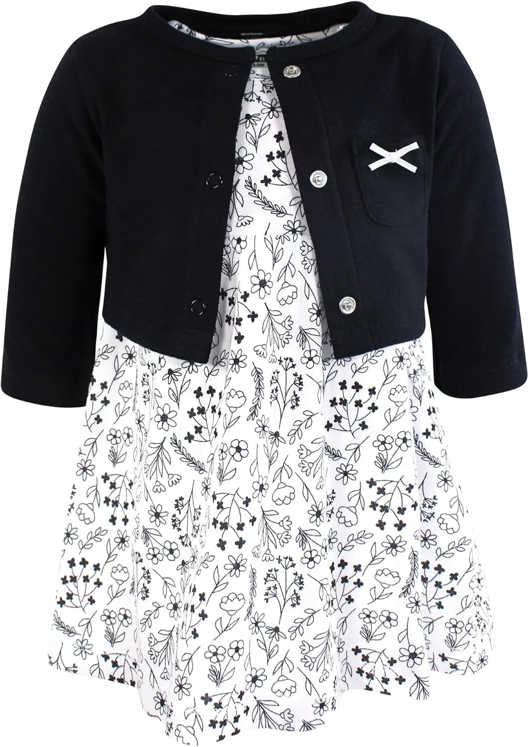 ست پیراهن و ژاکت نخی دخترانه نوزادی و نوپای هادسون بیبی