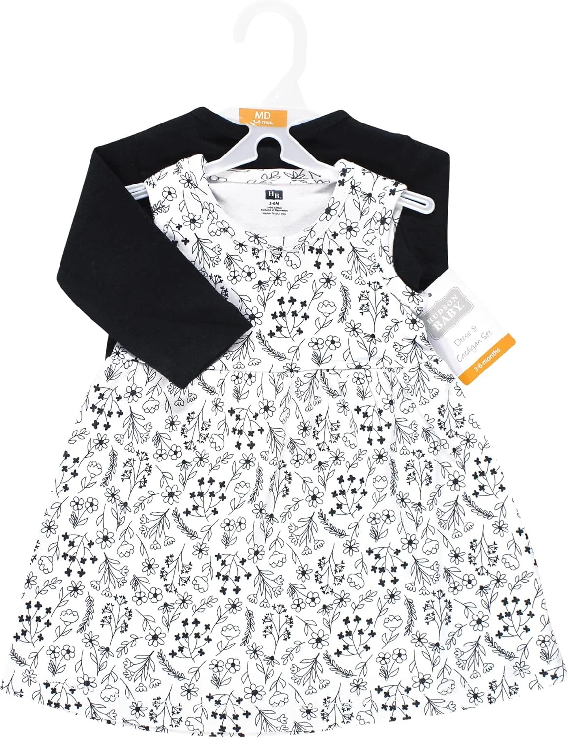 ست پیراهن و ژاکت نخی دخترانه نوزادی و نوپای هادسون بیبی