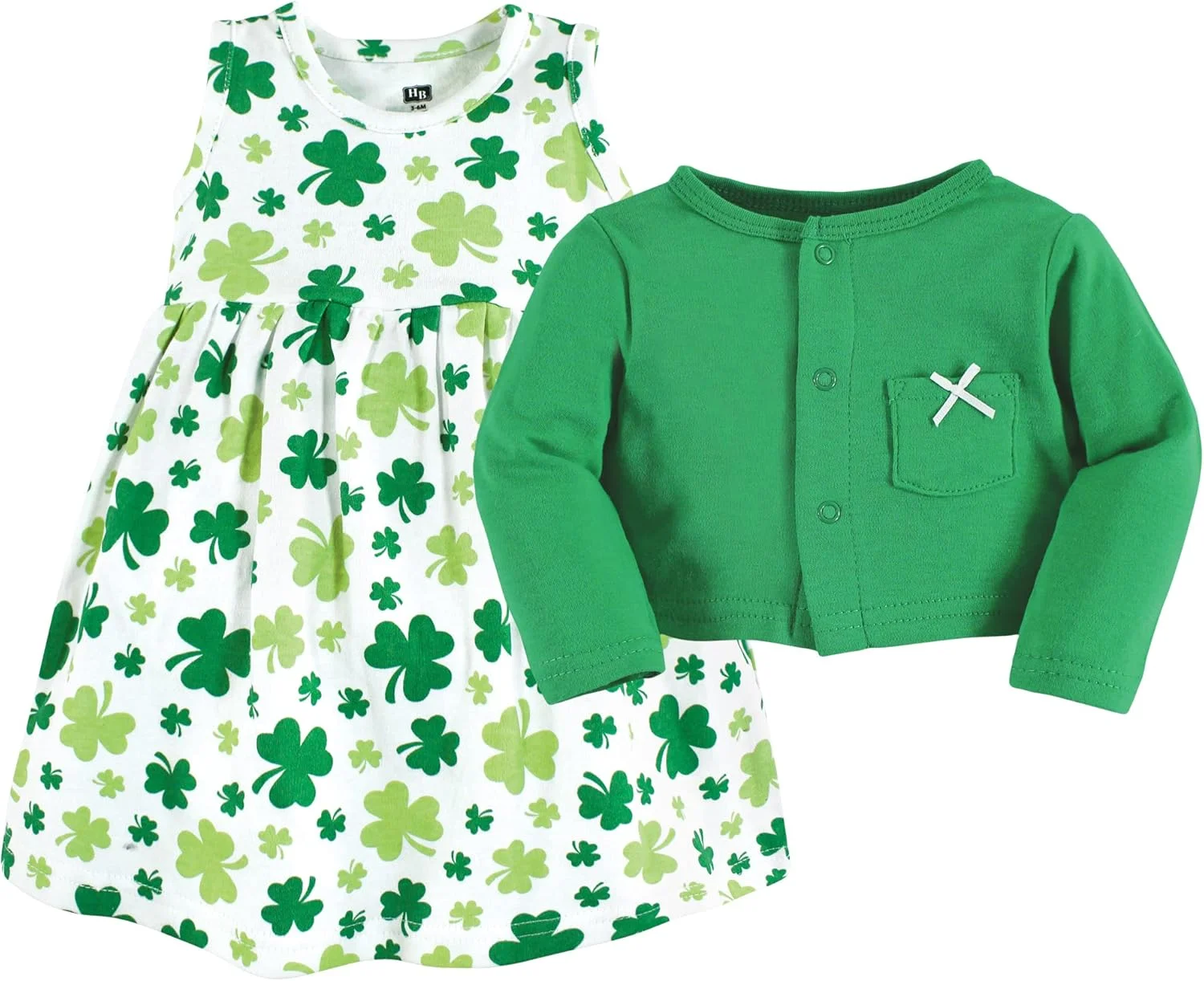 ست پیراهن و ژاکت دخترانه نوزادی Hudson Baby، پنبه ای