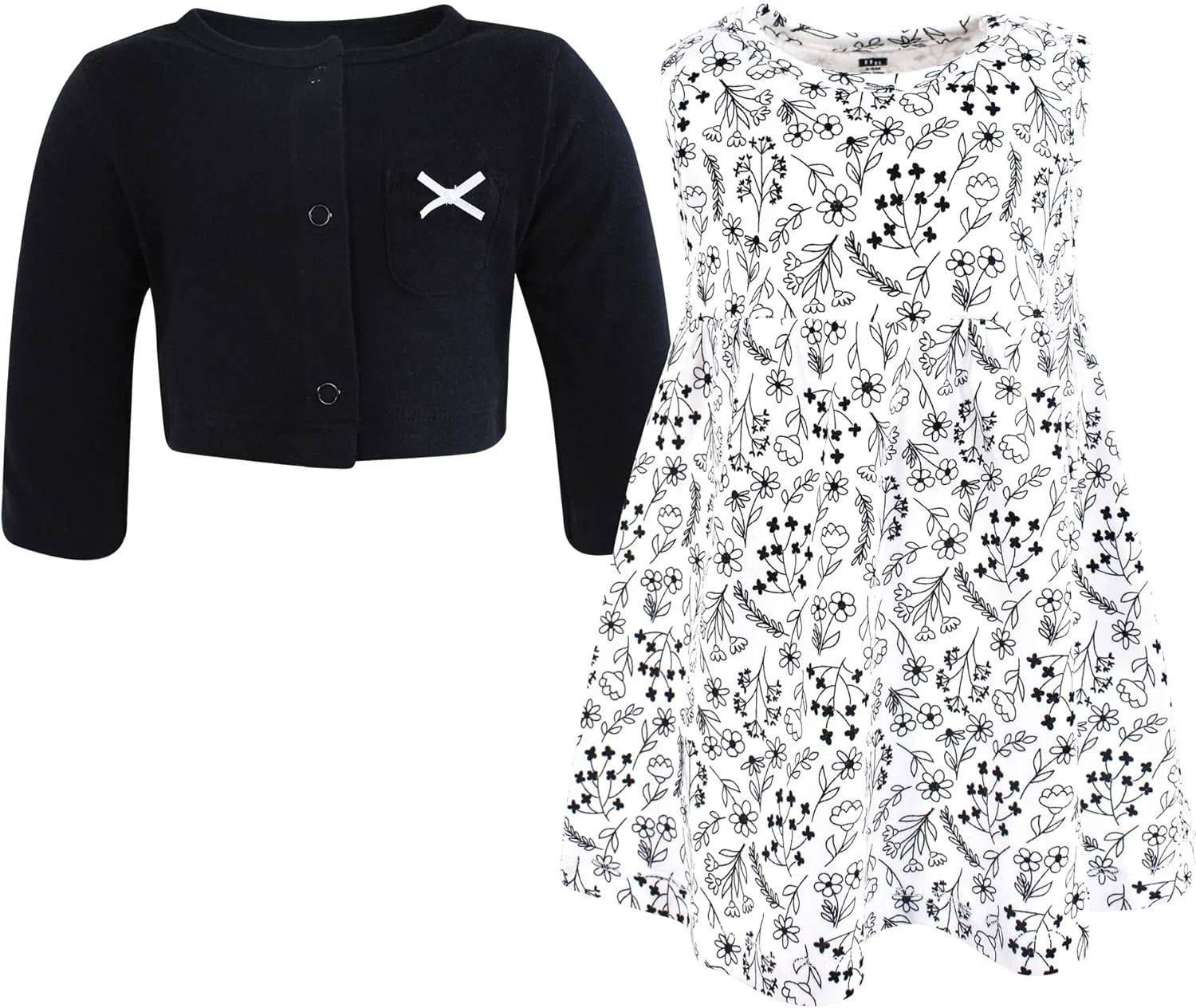 ست پیراهن و ژاکت نخی دخترانه نوزادی و نوپای هادسون بیبی