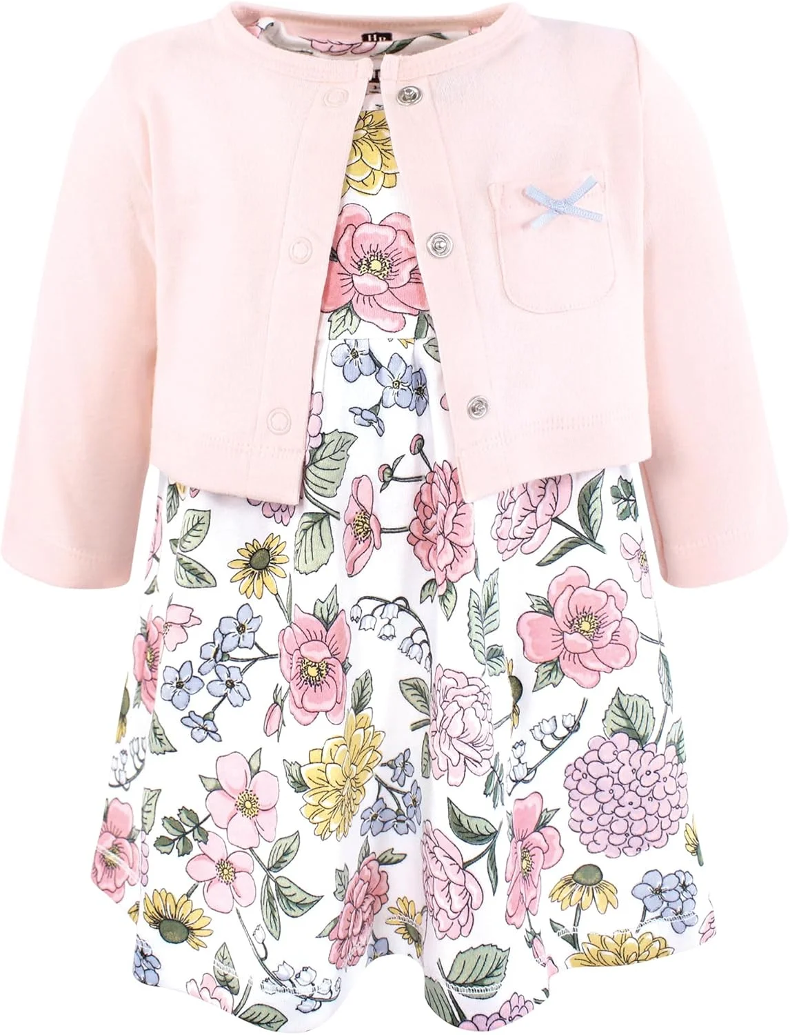 ست پیراهن و ژاکت نخی دخترانه نوزادی و نوپای هادسون بیبی