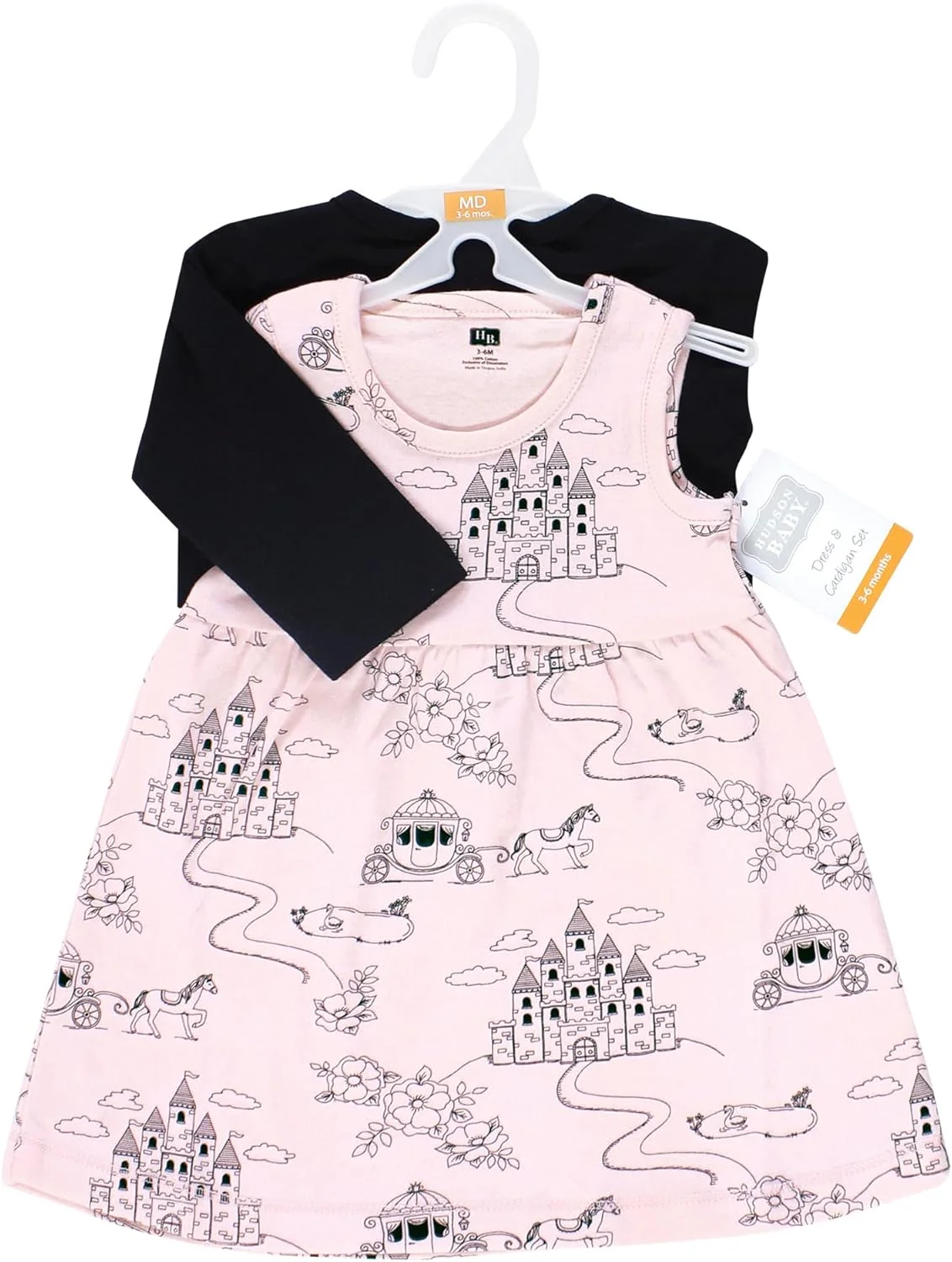 ست پیراهن و ژاکت نخی دخترانه نوزادی و نوپای هادسون بیبی