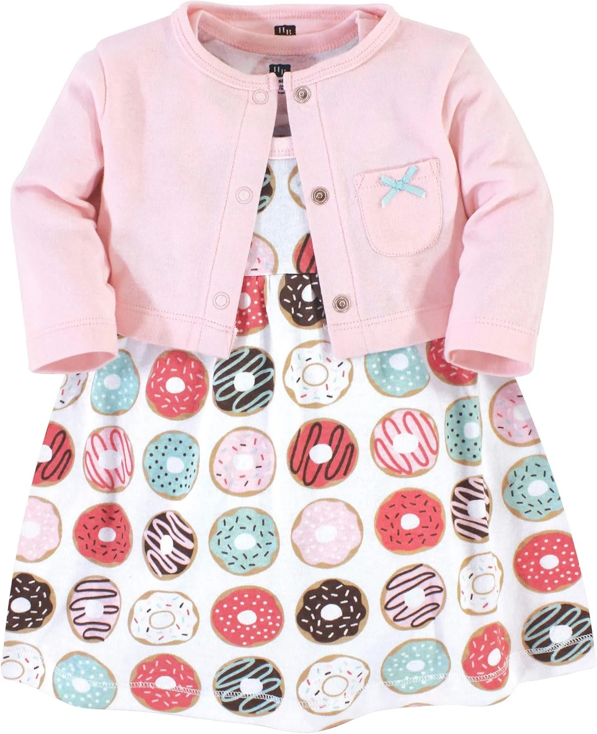 ست پیراهن و ژاکت نخی دخترانه Hudson Baby، لباس غیر رسمی