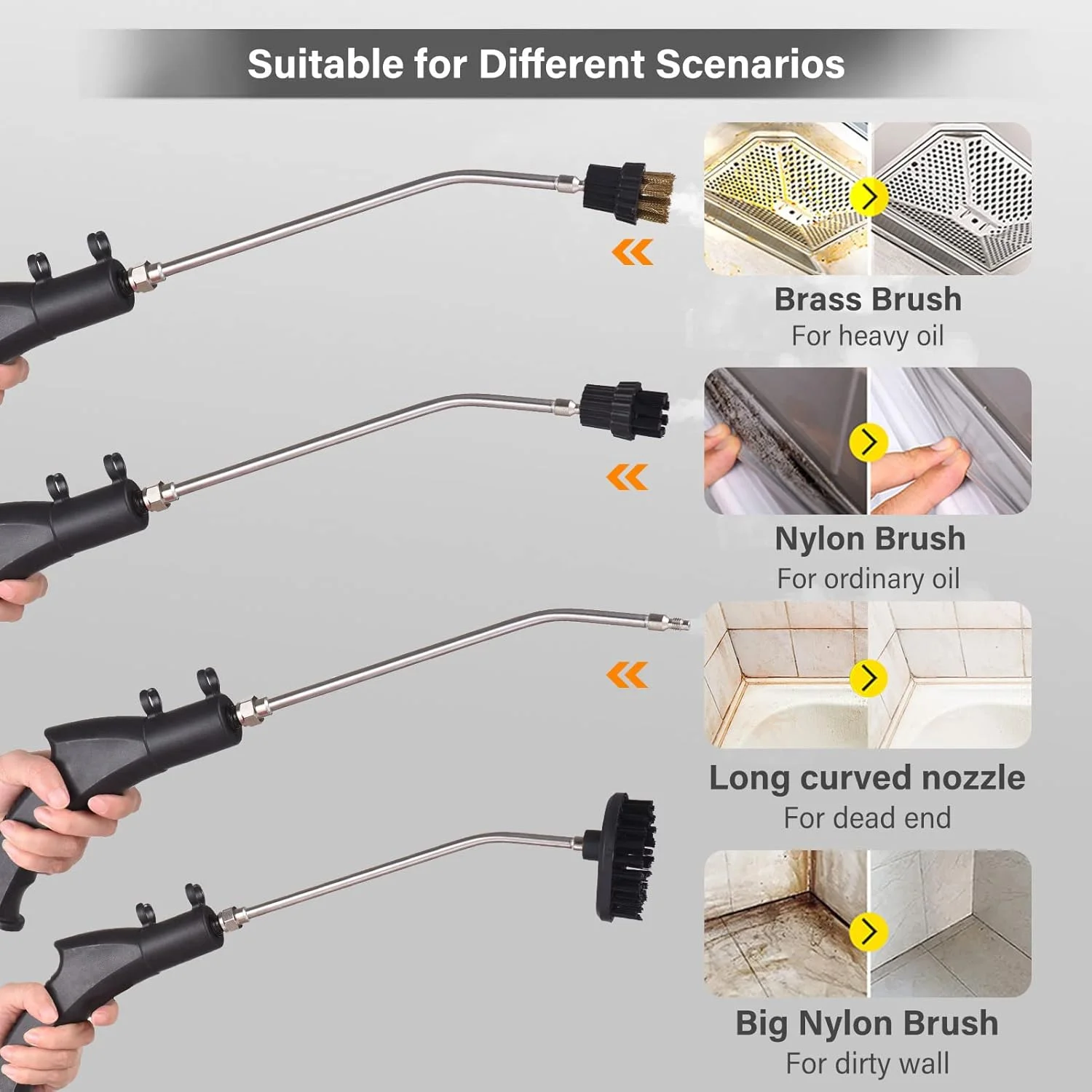 دستگاه بخارشوی پرتابل 3200 واتی Eacam، دستگاه تمیز کننده بخار پرفشار با دمای بالا، بدون مخزن و بخارشوی سنگین برای آشپزخانه، اتاق نشیمن، حمام و خودرو دستگاه بخارشوی پرتابل 3200 واتی Eacam، دستگاه تمیز کننده بخار پرفشار با دمای بالا، بدون مخزن و بخارشوی سنگین برای آشپزخانه، اتاق نشیمن، حمام و خودرو
