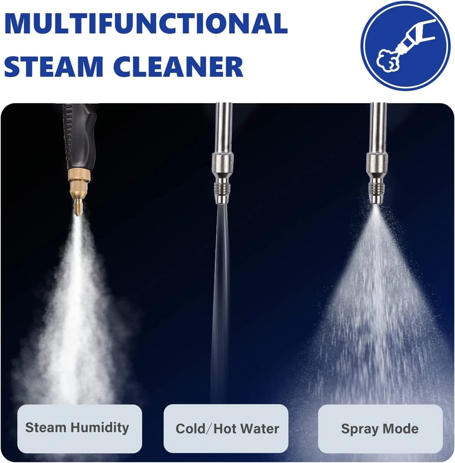 دستگاه بخارشوی پرتابل 3200 واتی Eacam، دستگاه تمیز کننده بخار پرفشار با دمای بالا، بدون مخزن و بخارشوی سنگین برای آشپزخانه، اتاق نشیمن، حمام و خودرو دستگاه بخارشوی پرتابل 3200 واتی Eacam، دستگاه تمیز کننده بخار پرفشار با دمای بالا، بدون مخزن و بخارشوی سنگین برای آشپزخانه، اتاق نشیمن، حمام و خودرو