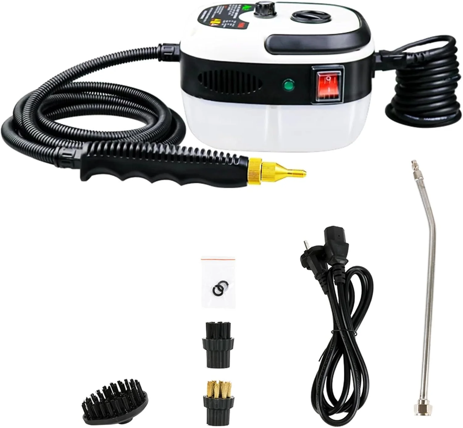 دستگاه بخارشوی دستی تحت فشار Eacam، 2500 وات 220 ولت، دستگاه تمیز کننده بخار قابل حمل با دمای بالا، مناسب برای تمیز کردن مبل، خودرو، کف و موارد دیگر