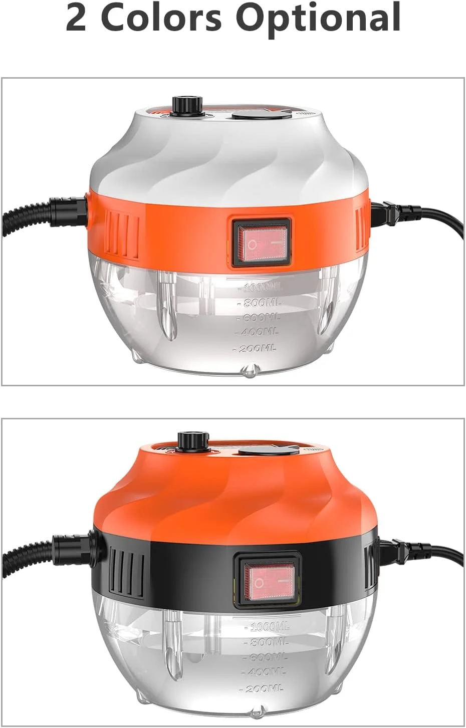 دستگاه بخارشوی دستی قابل حمل 2500 واتی Eacam با فشار بالا و دمای بالا به همراه برس برای تمیز کردن آشپزخانه، مبلمان، حمام و خودرو دستگاه بخارشوی دستی قابل حمل 2500 واتی Eacam با فشار بالا و دمای بالا به همراه برس برای تمیز کردن آشپزخانه، مبلمان، حمام و خودرو