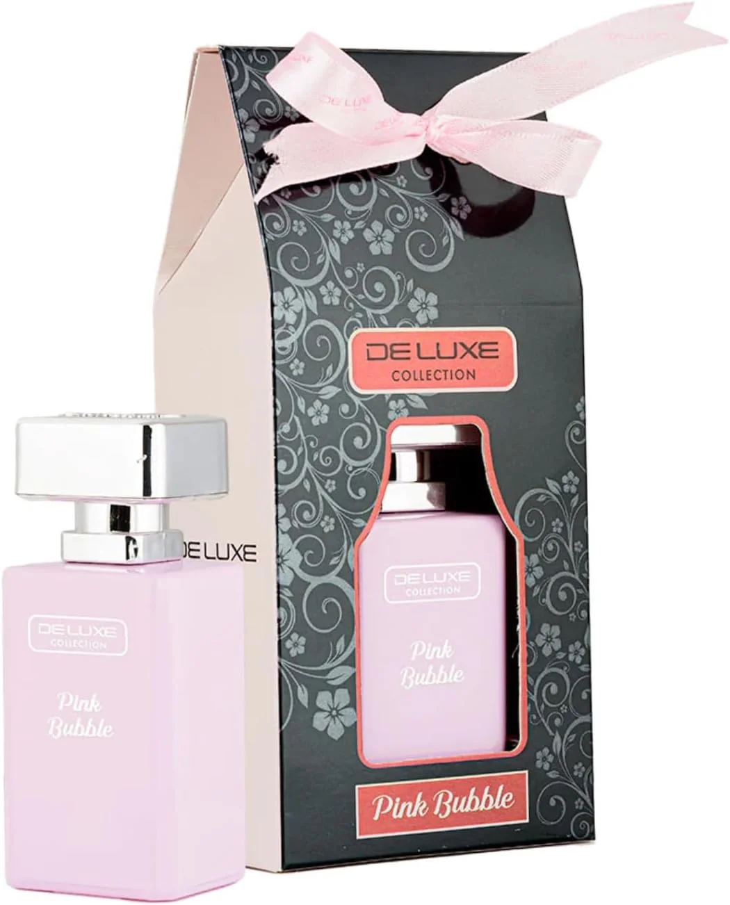 عطر جیبی بدون الکل زنانه/مردانه حمیدی مدل Deluxe Collection Pink Bubble حجم 50 میل