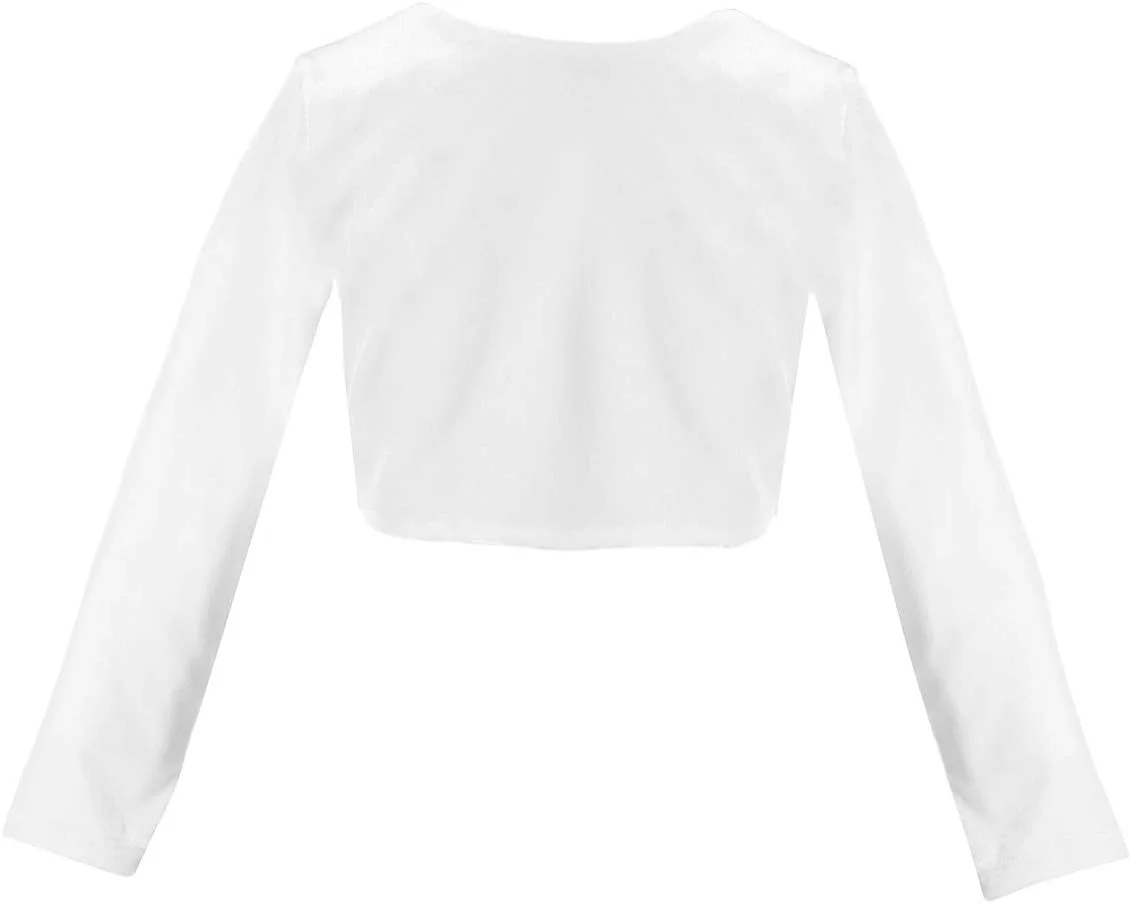 آکی_درس لباس زمستانی دخترانه بچه گانه ژاکت بافتنی شیک ژاکت مخملی سفید 14 C825