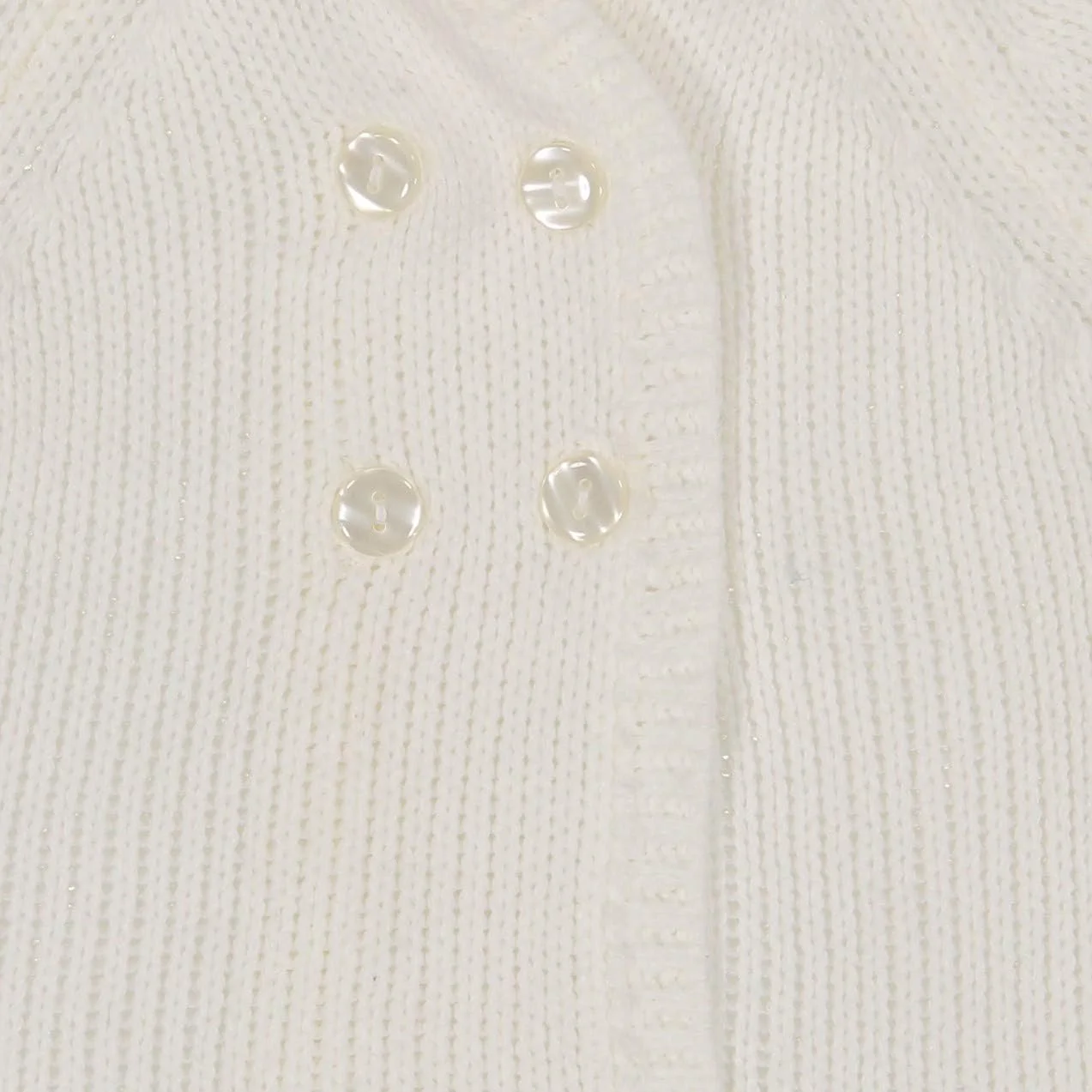 ژاکت بافتنی نوزادی پسرانه دابل برست کلاه دار Baby Dove سفید نرم و ظریف 0-3 ماه