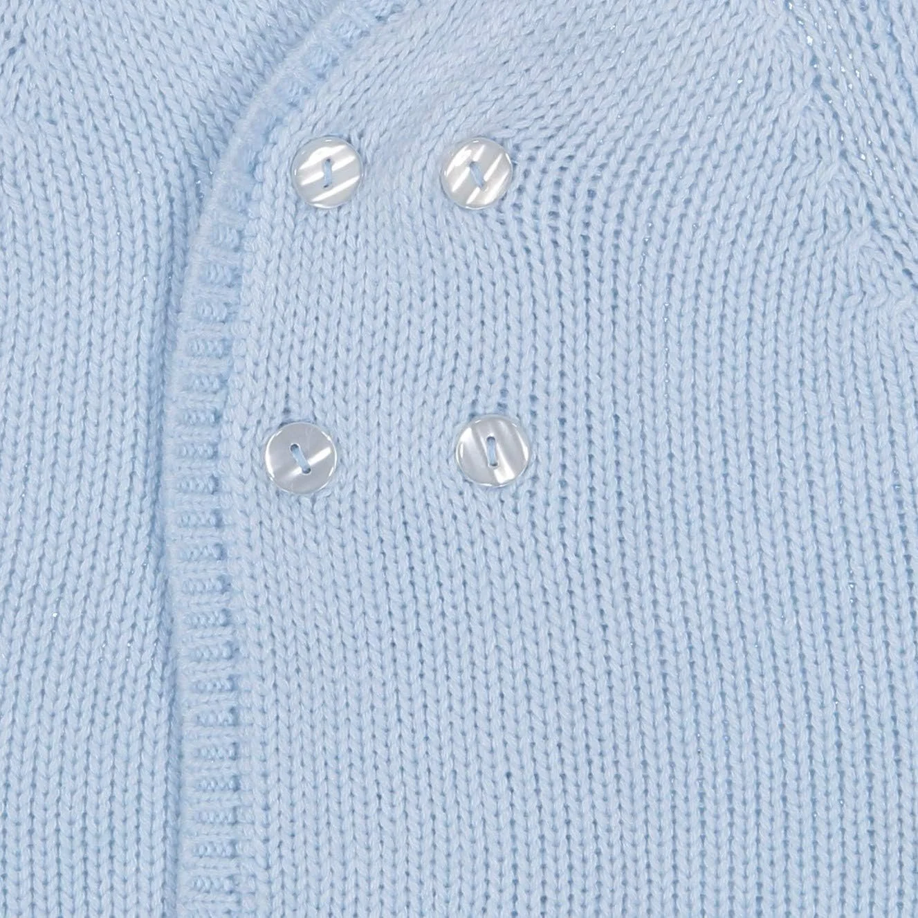 ژاکت بافتنی نوزادی پسرانه دابل برست بیبی داو مدل Soft Elegant با کلاه سایز 6-9 ماه