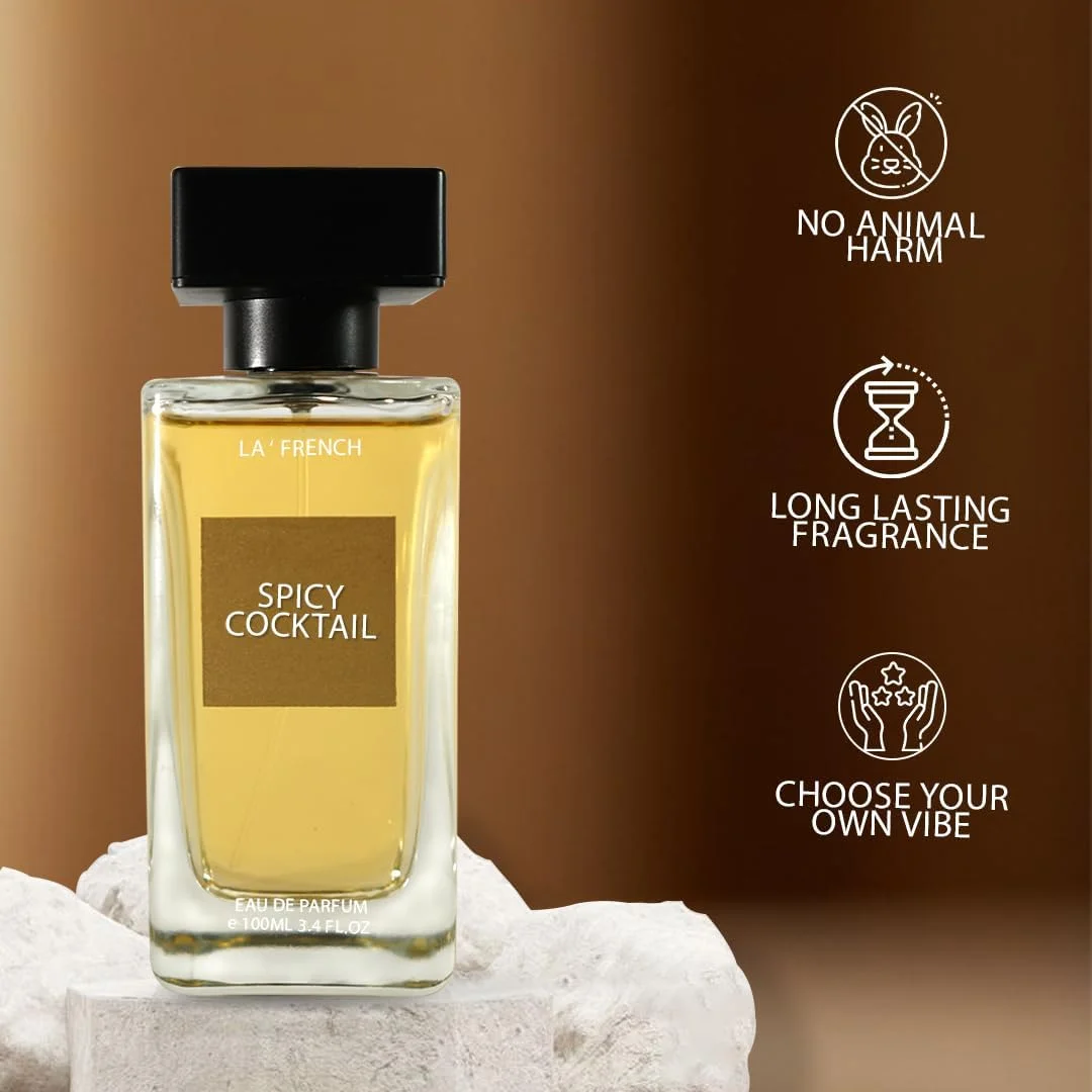 ادکلن مردانه/زنانه La French Spicy Cocktail Eau De Parfum 100ml | عطر ماندگار و با کیفیت | رایحه گرم و معطر دارچین | عطر لوکس | مناسب برای تمام مناسبت ها ادکلن مردانه/زنانه La French Spicy Cocktail Eau De Parfum 100ml | عطر ماندگار و با کیفیت | رایحه گرم و معطر دارچین | عطر لوکس | مناسب برای تمام مناسبت ها