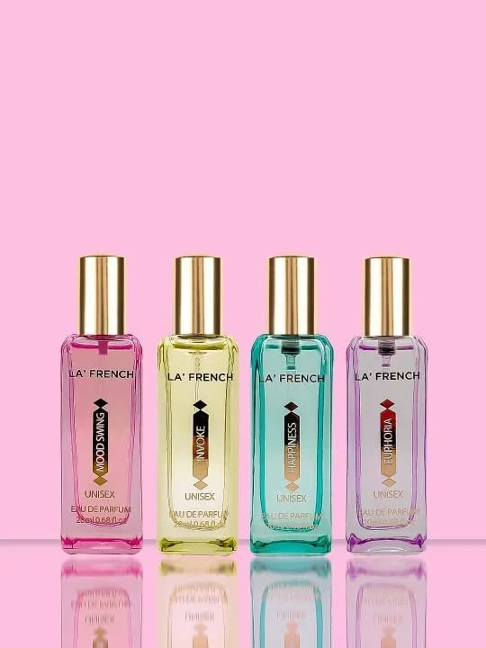 ست هدیه عطر زنانه La French 4X20ml | شامل Mood Swing Euphoria Happiness Invoke | ست عطر لوکس | رایحه تند و تازه با ماندگاری طولانی ست هدیه عطر زنانه La French 4X20ml | شامل Mood Swing Euphoria Happiness Invoke | ست عطر لوکس | رایحه تند و تازه با ماندگاری طولانی