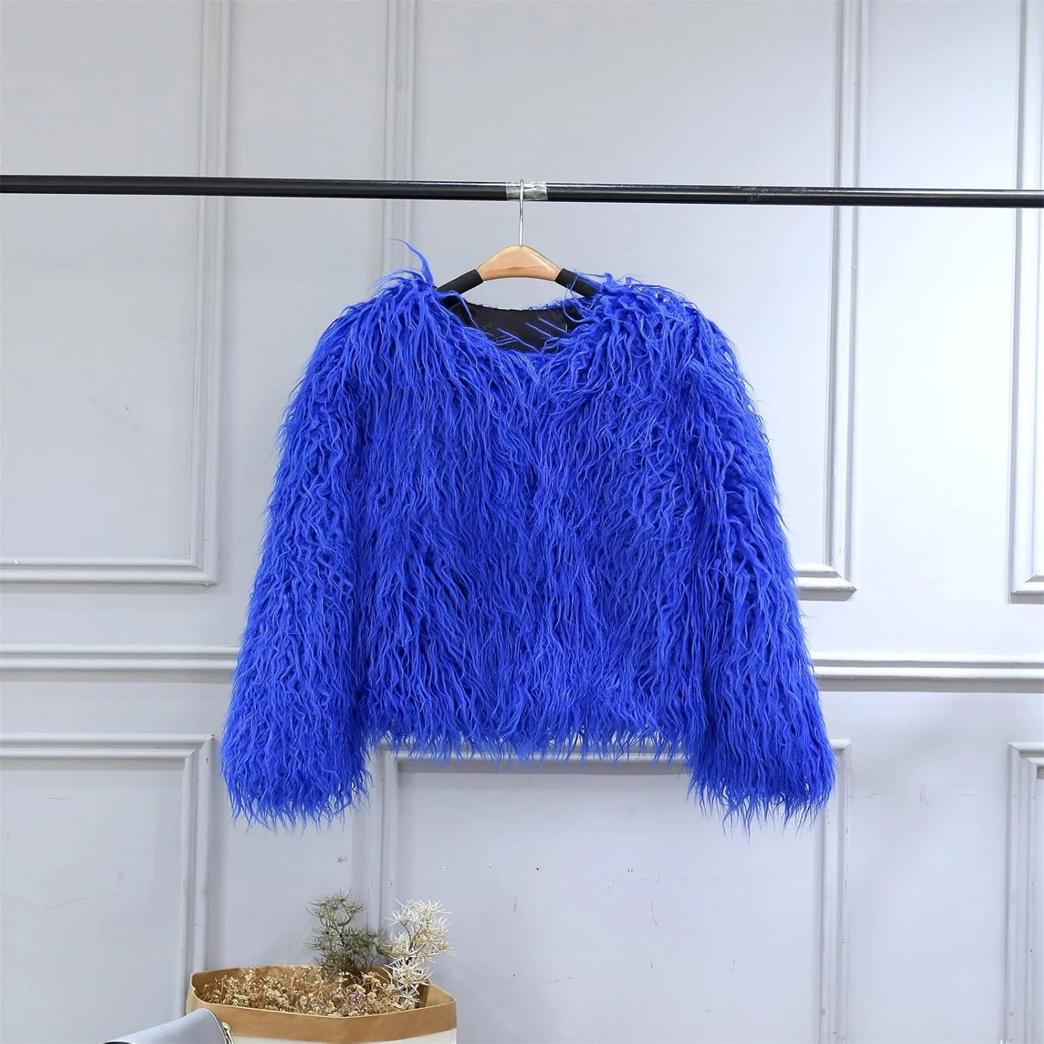 کت زمستانی خز مصنوعی دخترانه 2 تا 10 سال، ژاکت بافتنی آستین بلند گرم و ضخیم