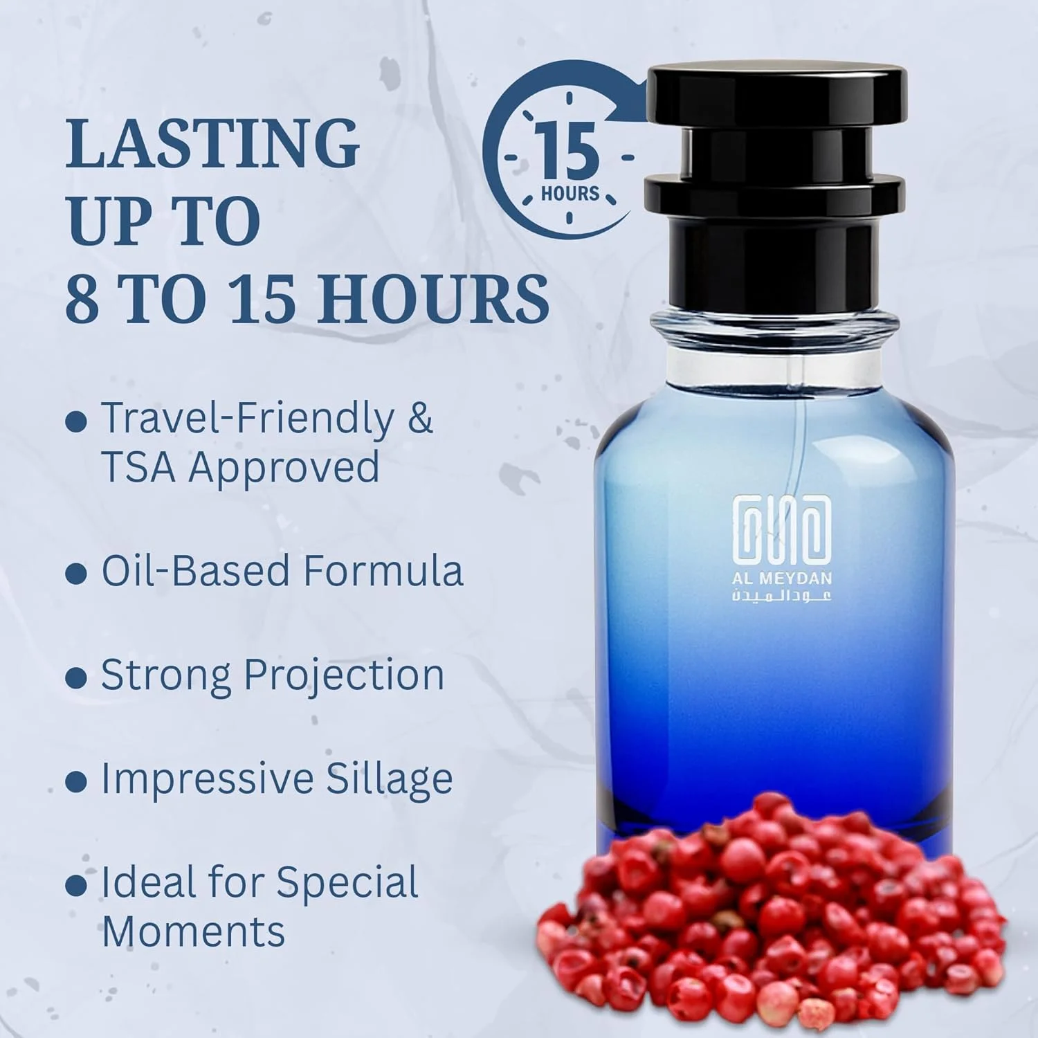 عطر روغنی زنانه عود المیدان – الهام گرفته از Eliie – روغن عطر بدون الکل با رایحه های لیچی، رز و نعناع هندی – ماندگاری طولانی، رایحه ای تازه، گلی و پیچیده (200 میلی لیتر) عطر روغنی زنانه عود المیدان – الهام گرفته از Eliie – روغن عطر بدون الکل با رایحه های لیچی، رز و نعناع هندی – ماندگاری طولانی، رایحه ای تازه، گلی و پیچیده (200 میلی لیتر)